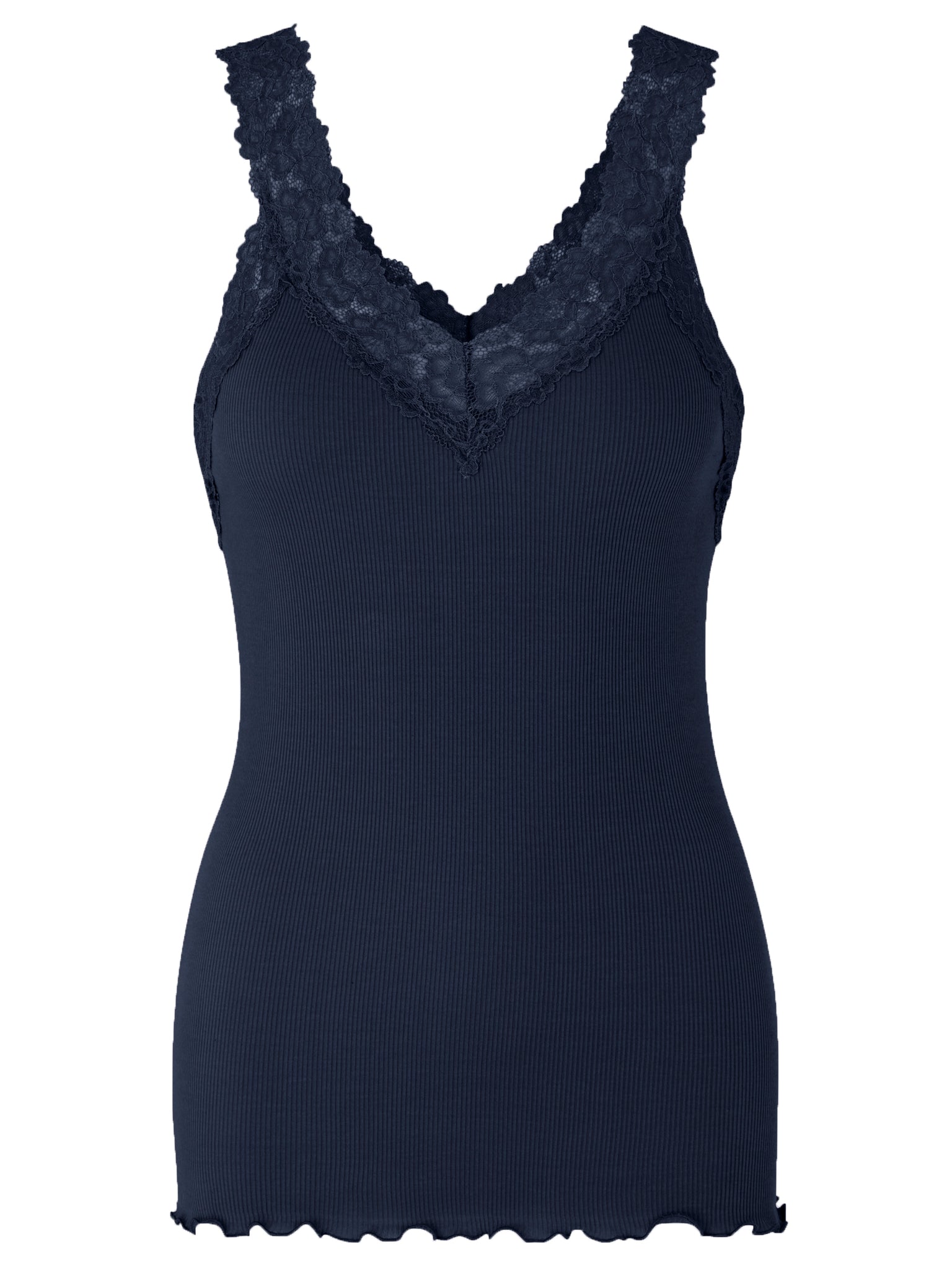 RWBernadine Organic Cotton SL Lace Top Top Rosemunde Woman XS navy