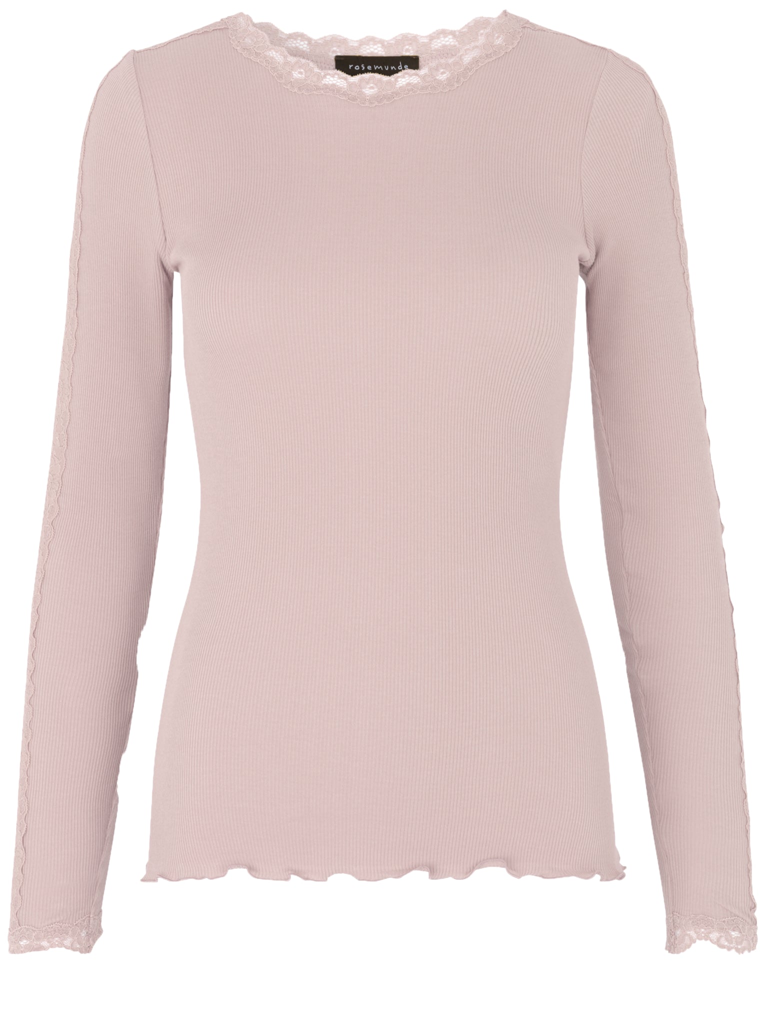 RWBernadine Organic Long Sleeve O-neck Lace T-shirt T-SHIRT LS Rosemunde Woman XS vintage powder