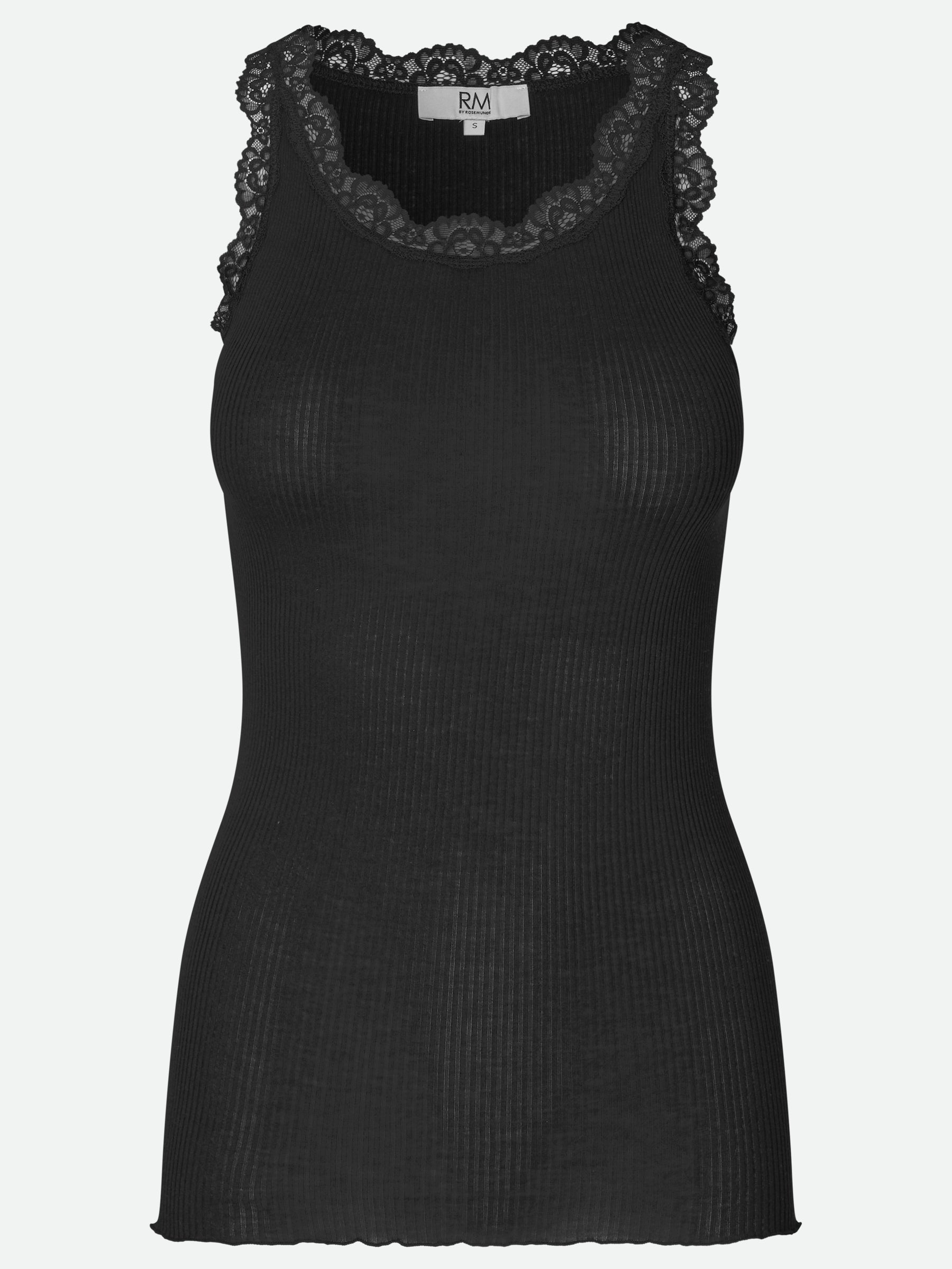 RMWBalta Modal Lace SL O-Neck Top TOP Rosemunde Woman XS black