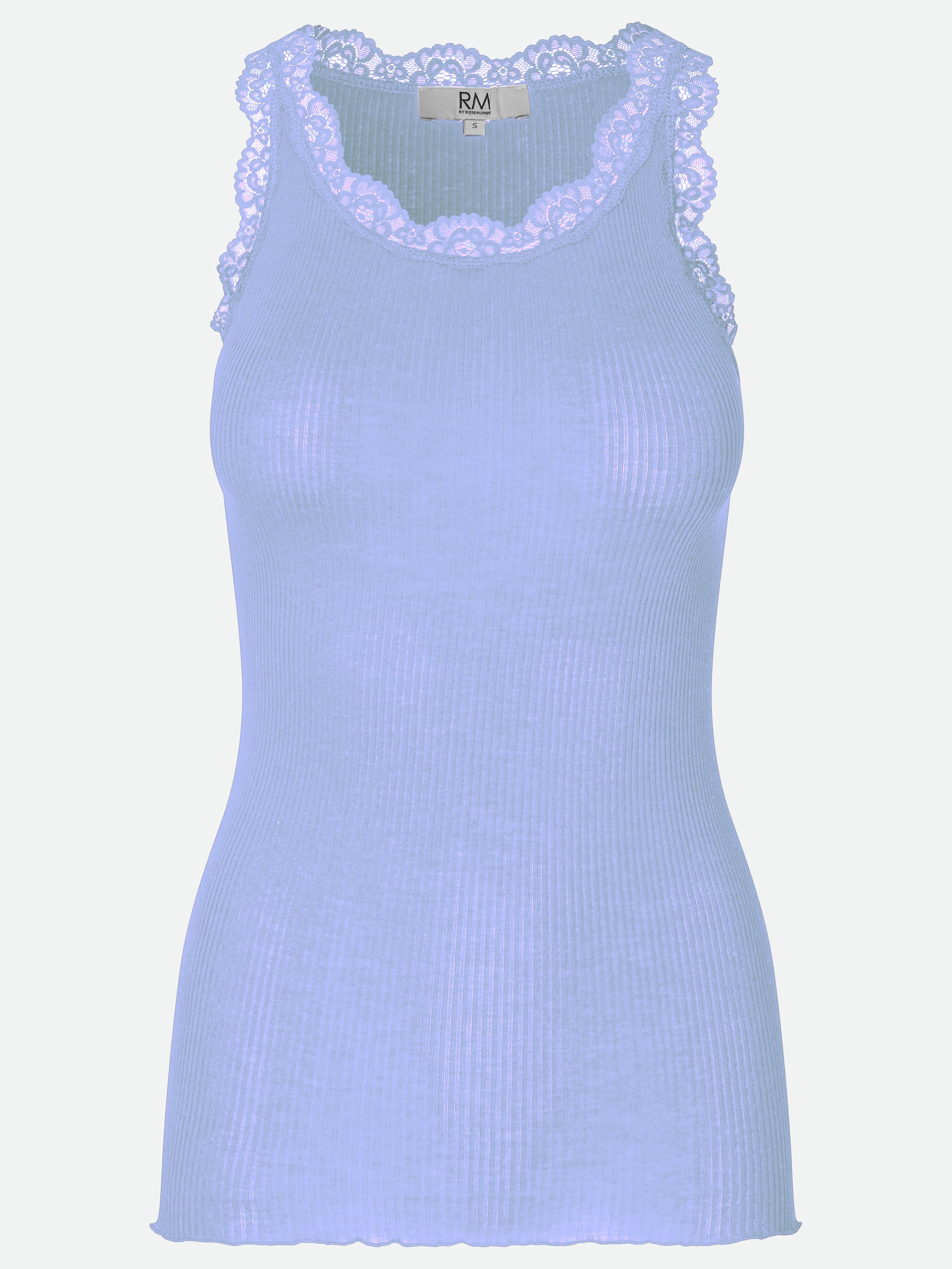 RMWBalta Modal Lace SL O-Neck Top TOP Rosemunde Woman XS Bel Air Blue