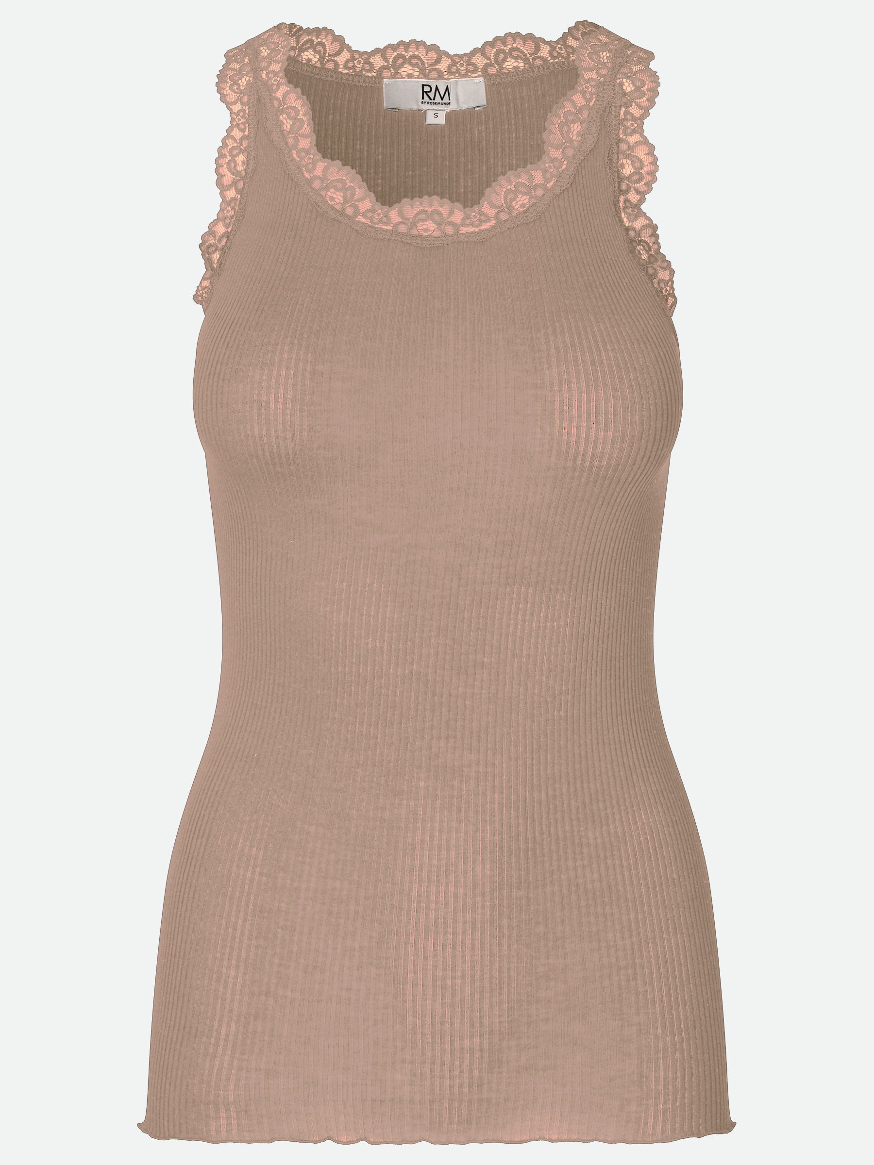 RMWBalta Modal Lace SL O-Neck Top TOP Rosemunde Woman XS mocha meringue