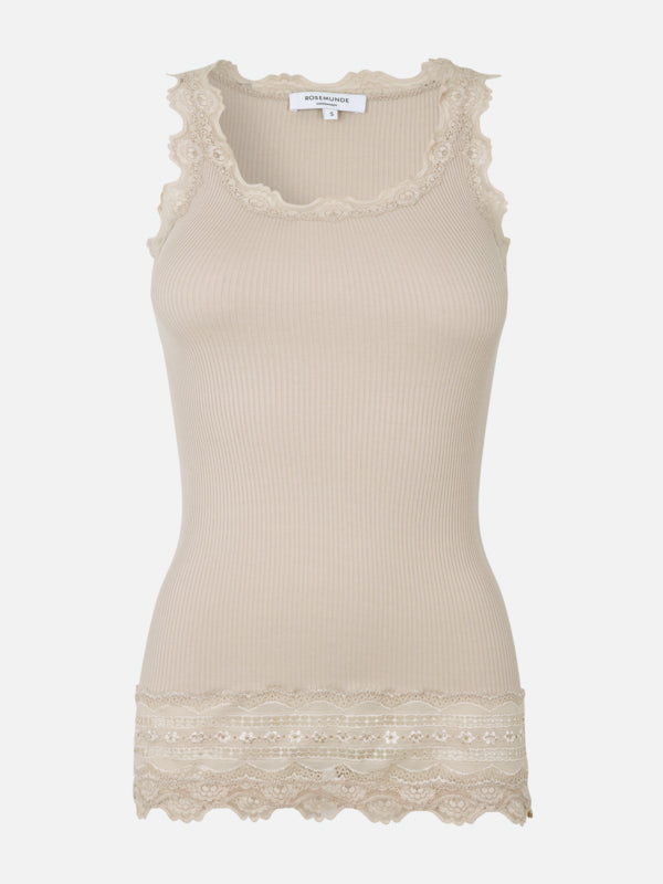 RWBenita Silk Top w/ Lace Top Rosemunde Woman XS cacao