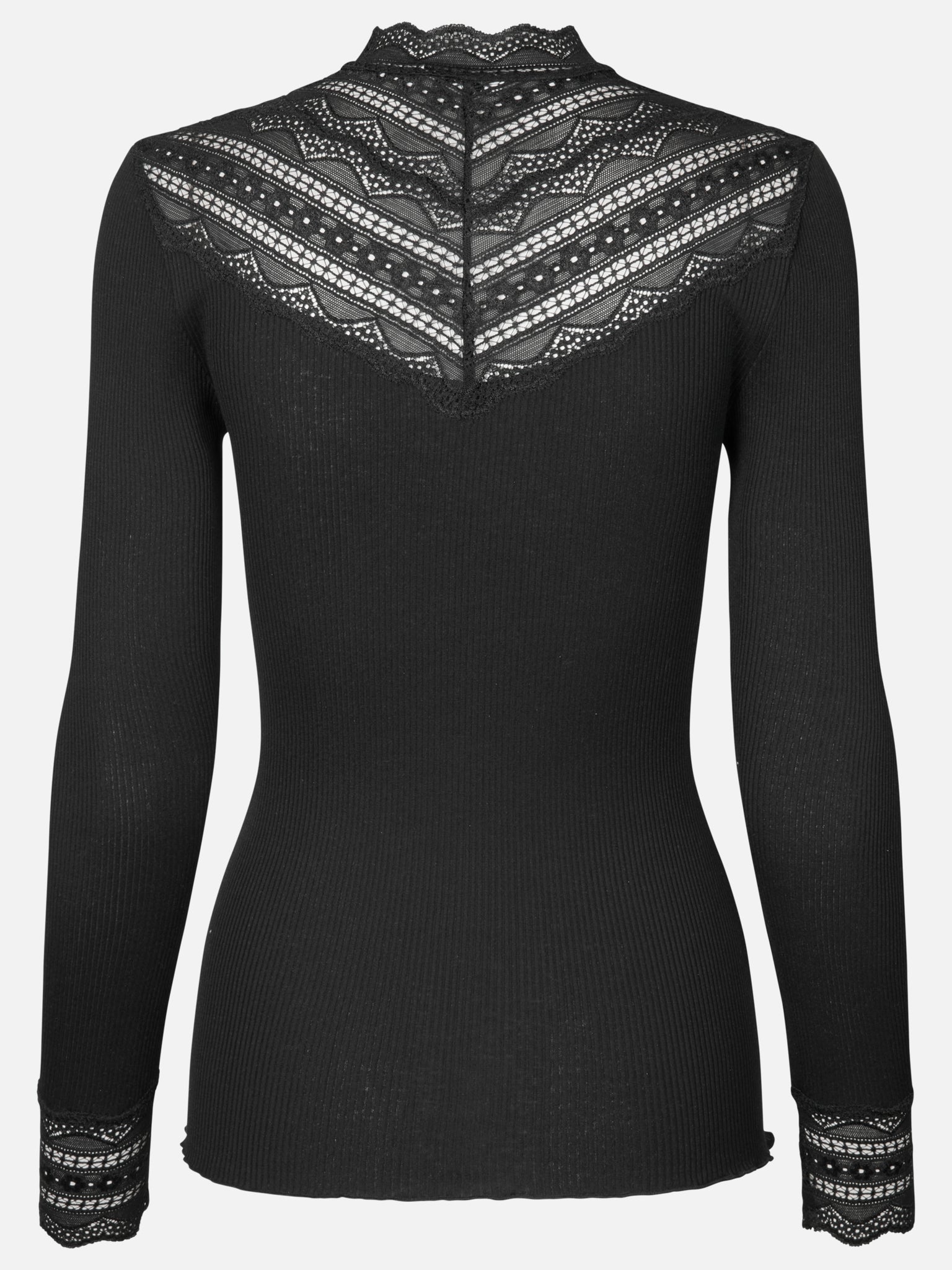 RWBenita Silk LS Lace T-neck T-shirt