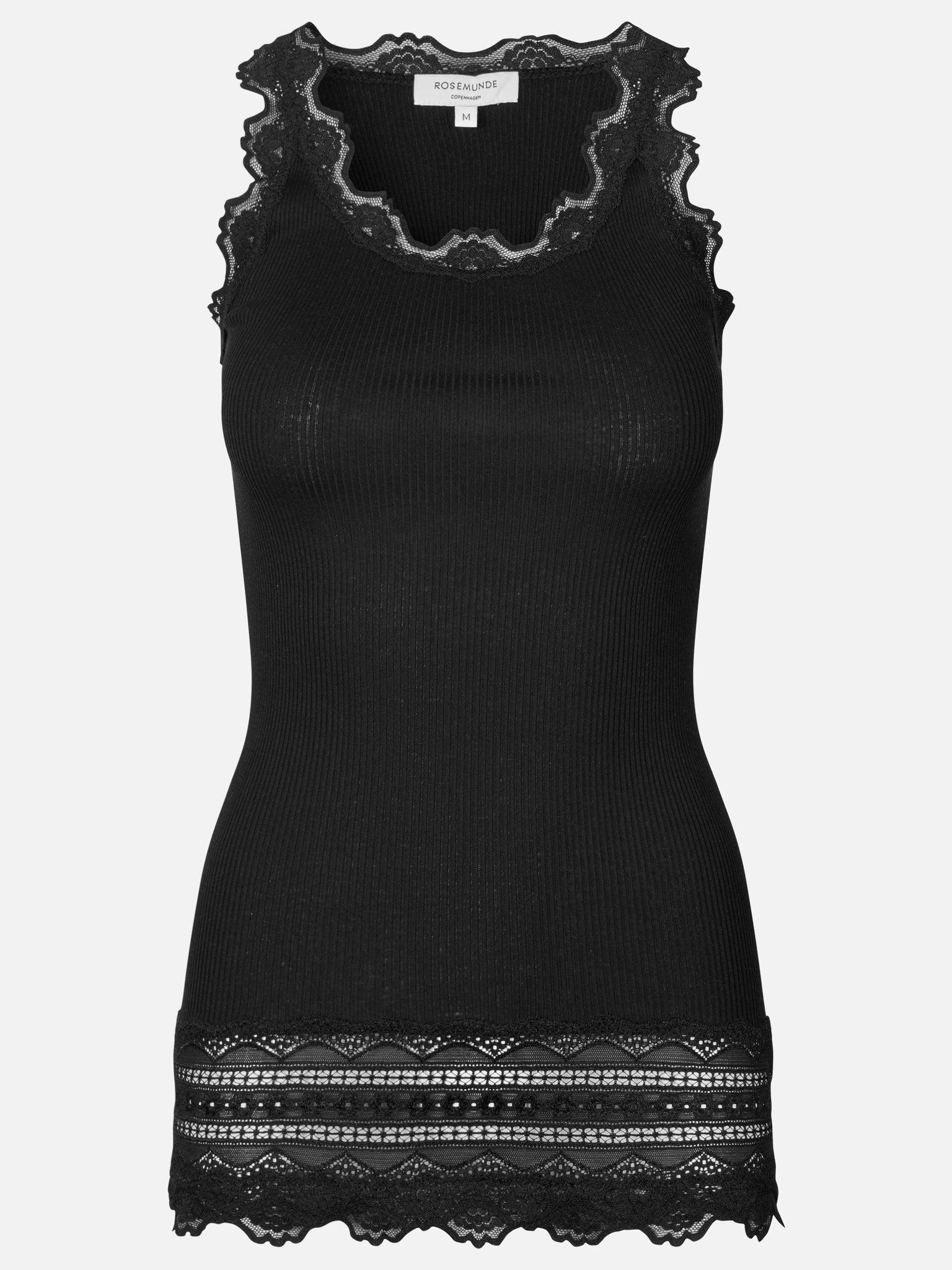 RWBenita Silk Top w/ Lace Top Rosemunde Woman XS black
