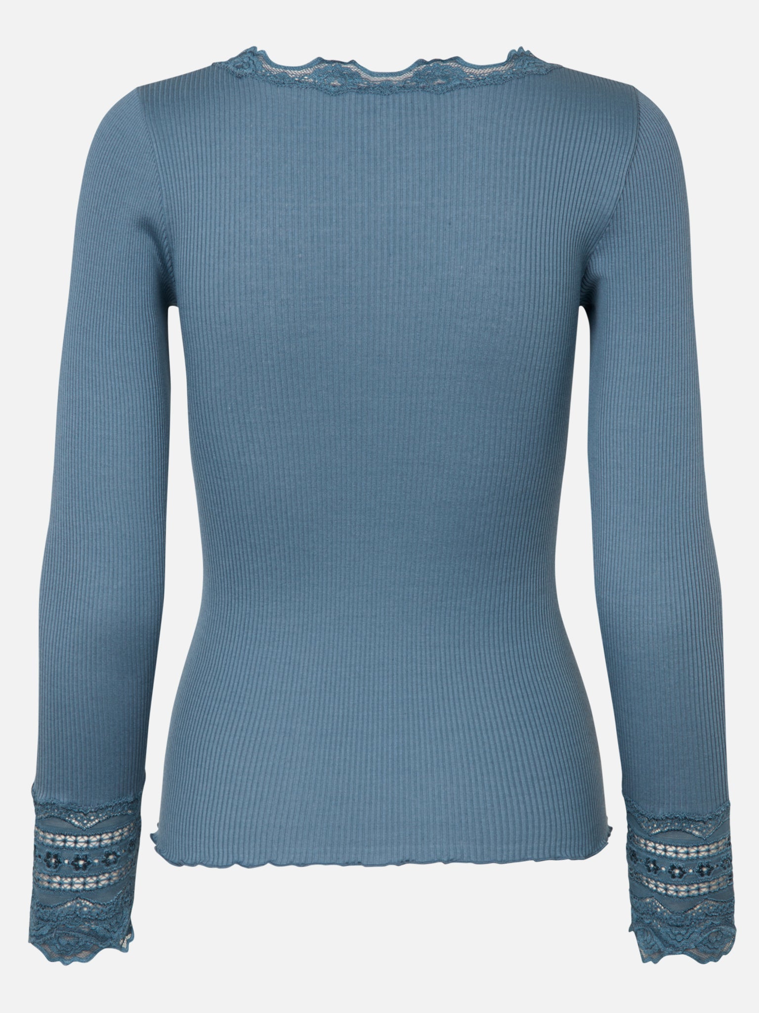 RWBenita Silk Long Sleeve O-neck Lace T-shirt