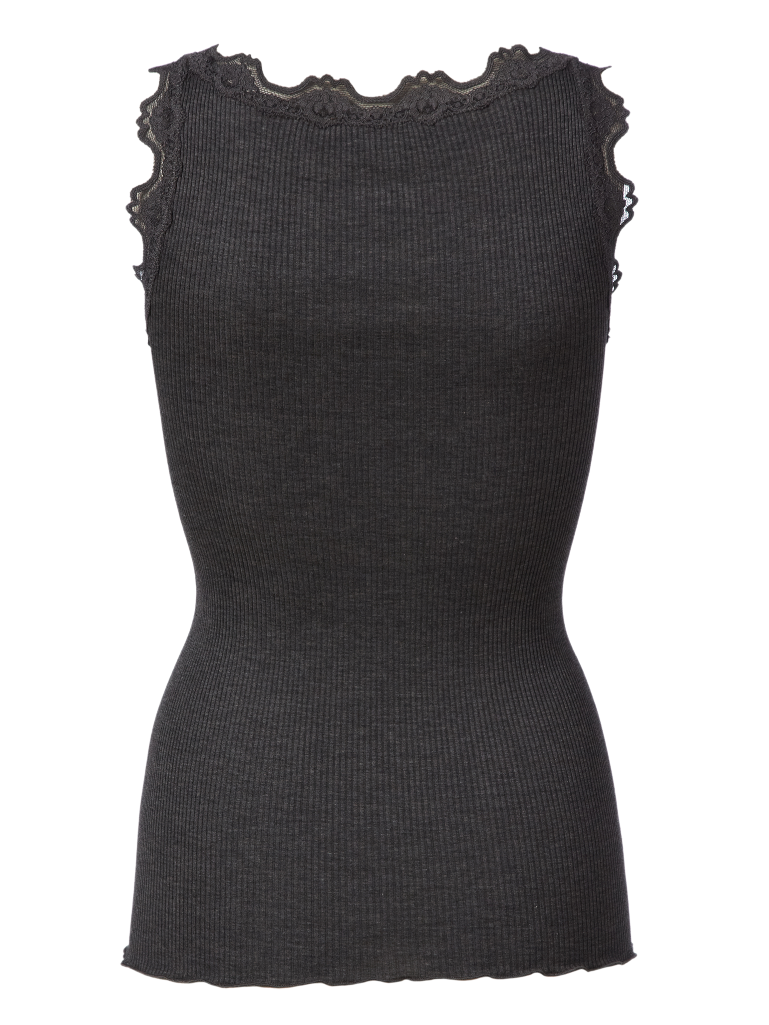 RWBabette Silk SL U-neck Long Lace Top TOP Rosemunde Woman