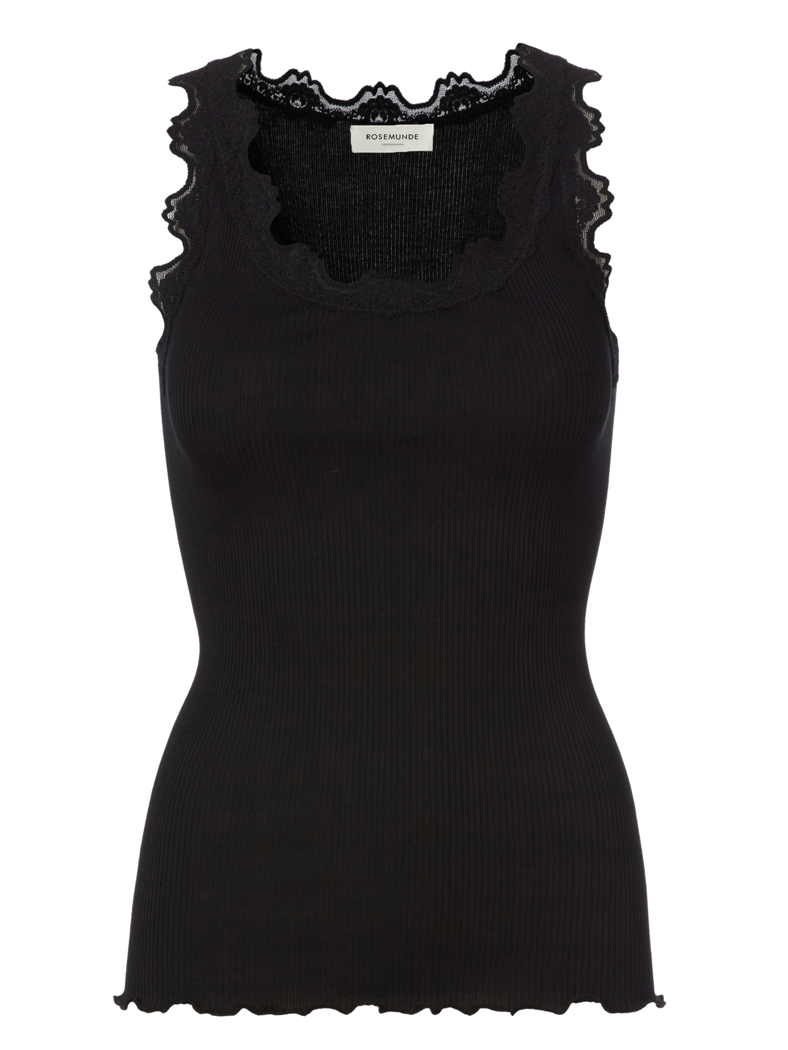 RWBabette Silk SL U-neck Long Lace Top