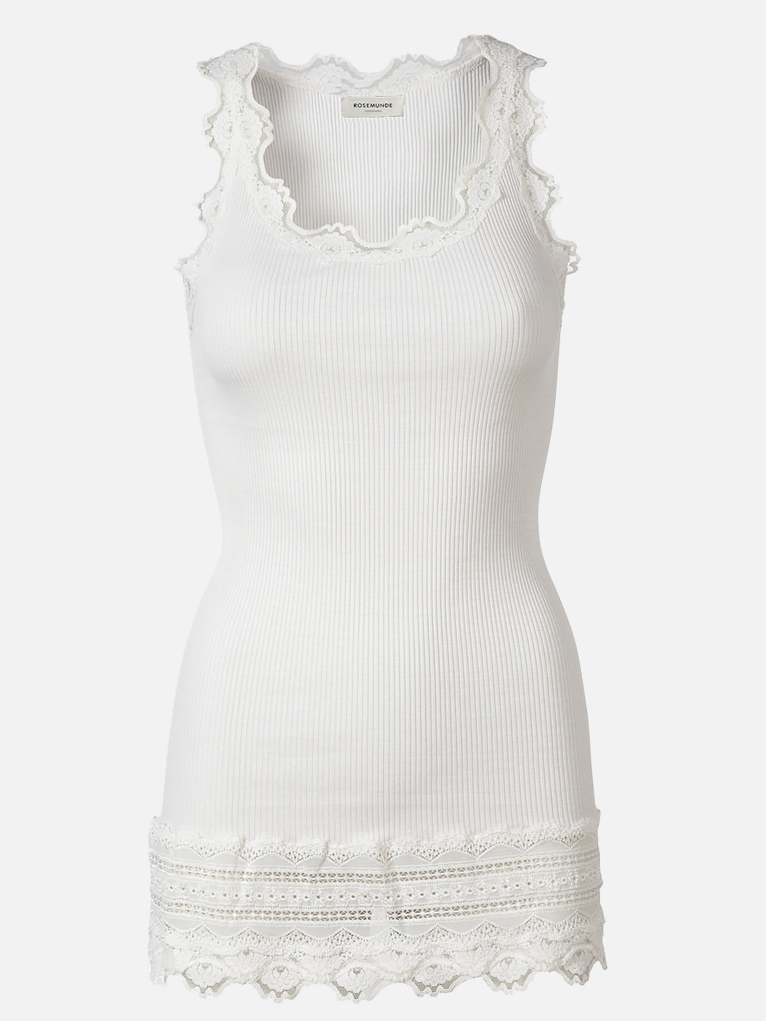 RWBenita Silk Top w/ Lace Top Rosemunde Woman XS new white