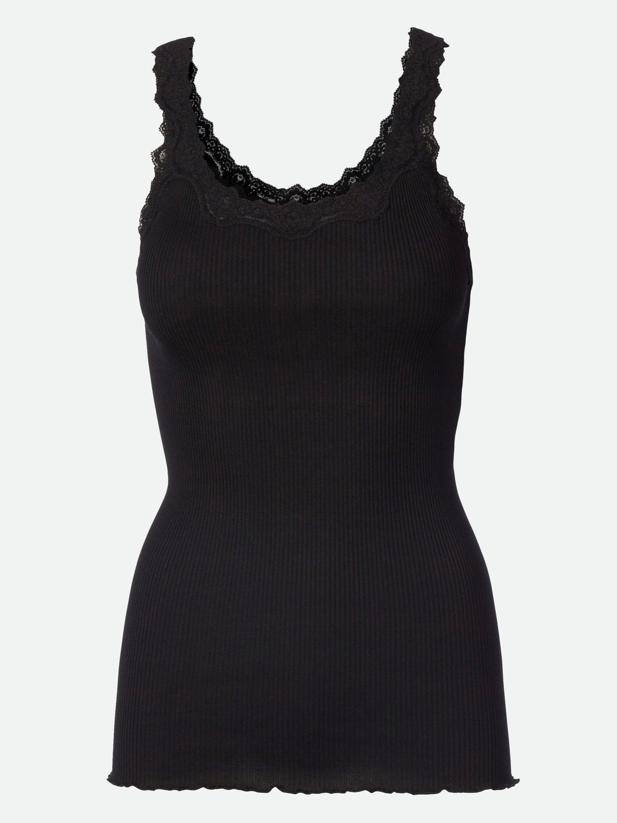 RWBabette Silk Sleeveless Deep Back Lace Top TOP Rosemunde Woman XS black