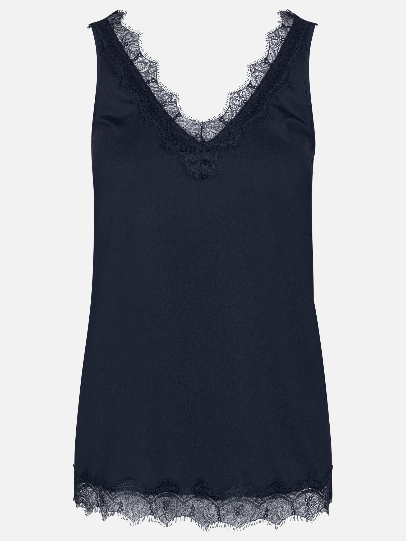RWBillie SL Lace V-Neck Top Top Rosemunde Woman 34 dark blue