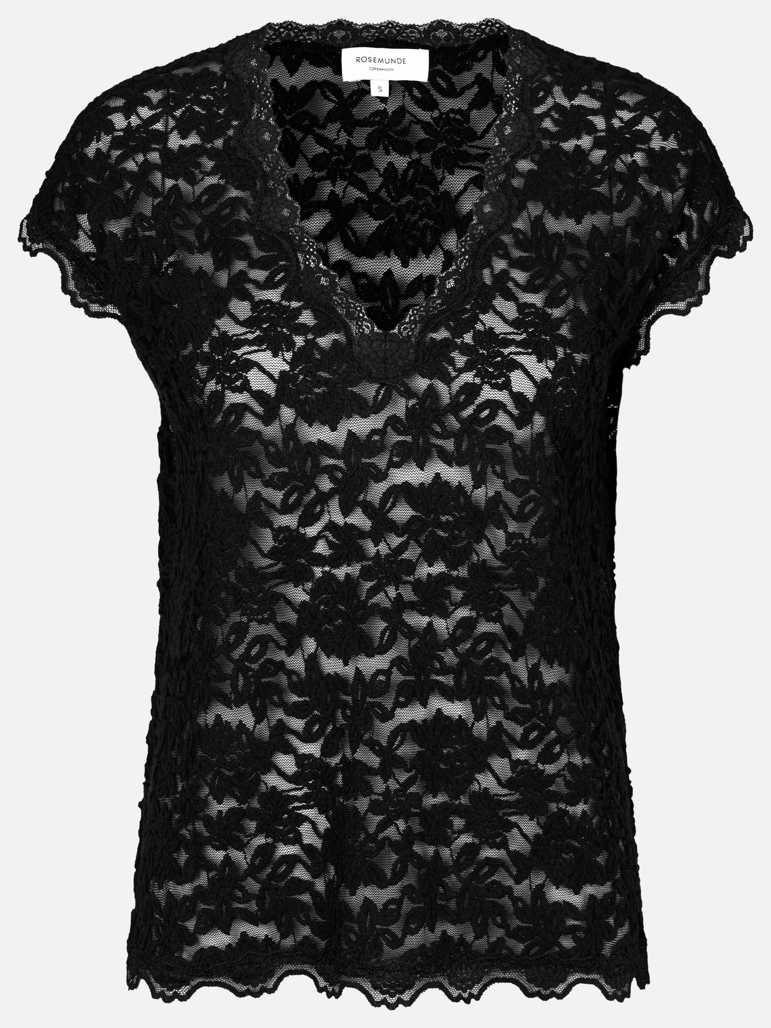 RWDelicia Capsleeve Regular V-neck T-shirt T-shirt Rosemunde Woman XS black