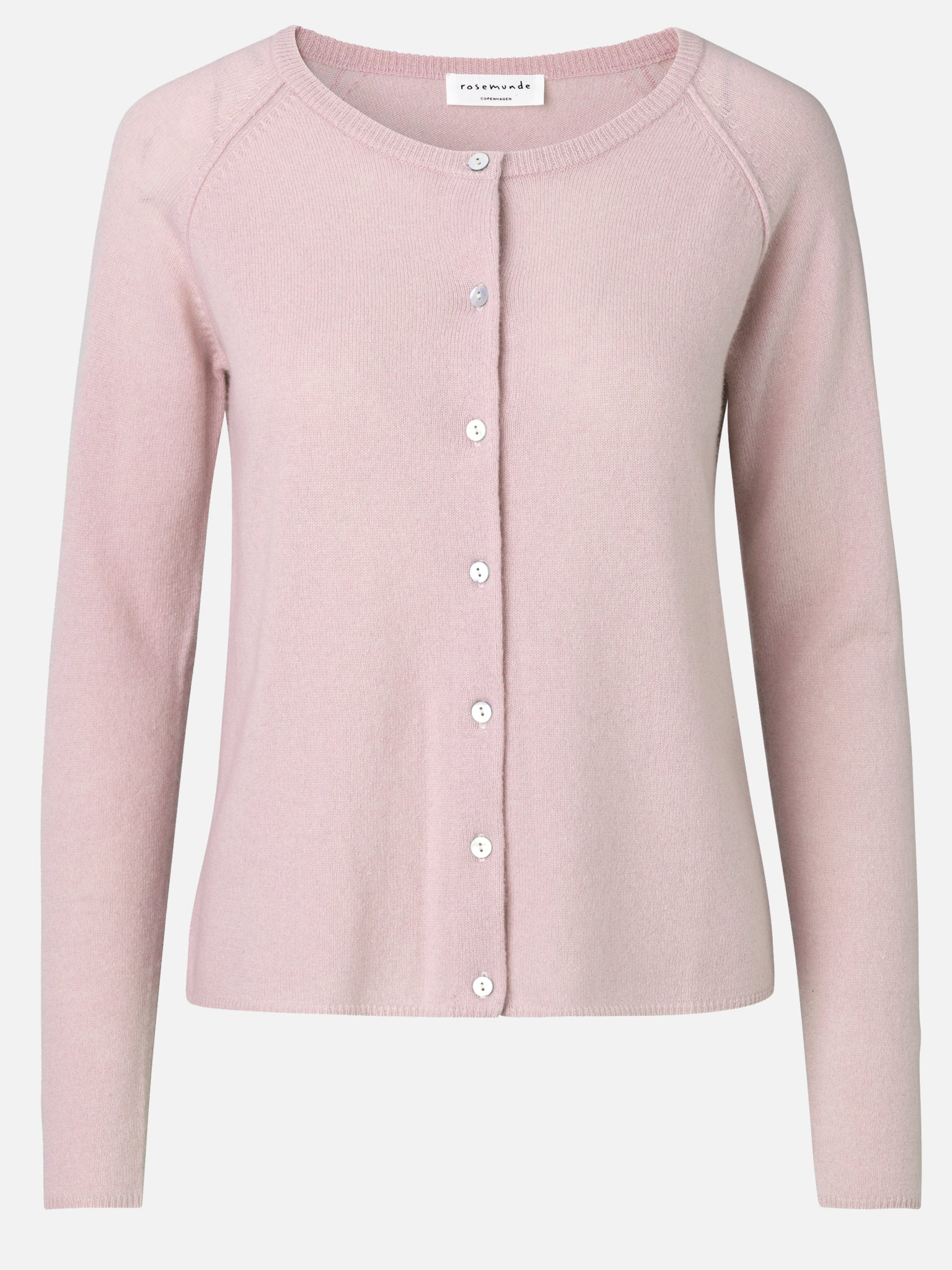 RWLaica kasjmier vest met lange mouwen, ronde hals en raglanmouwen