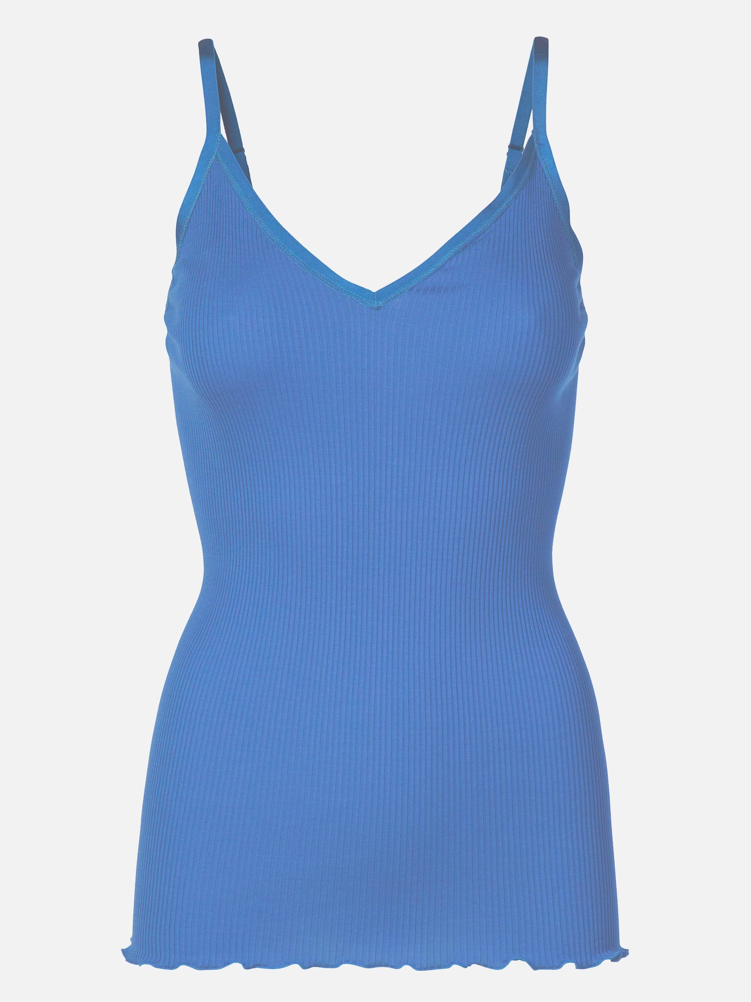 RWBelle Silk SL V-neck Elastic Top Top Rosemunde Woman XS blue heaven