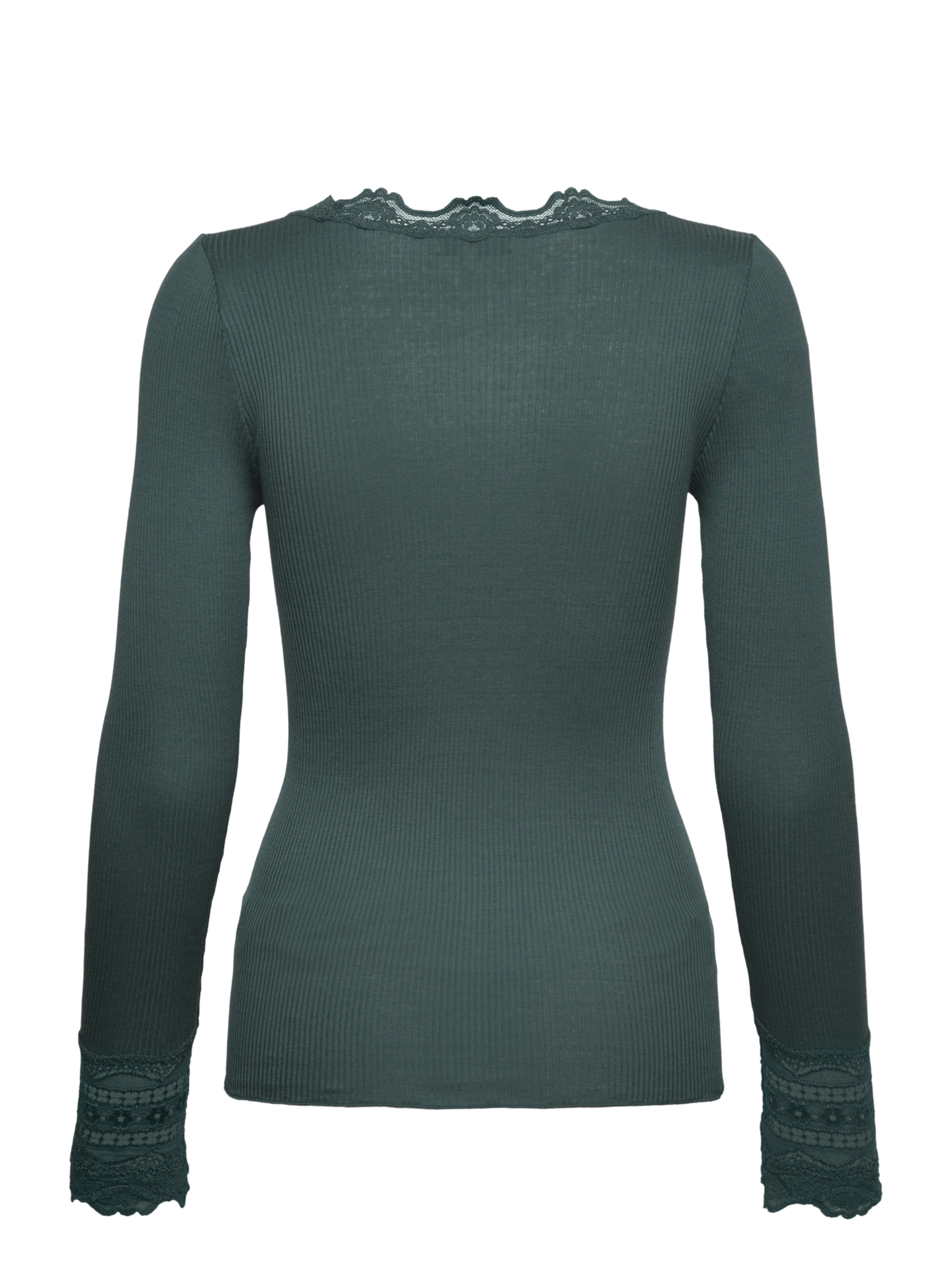 RWBenita Silk Long Sleeve O-neck Lace T-shirt