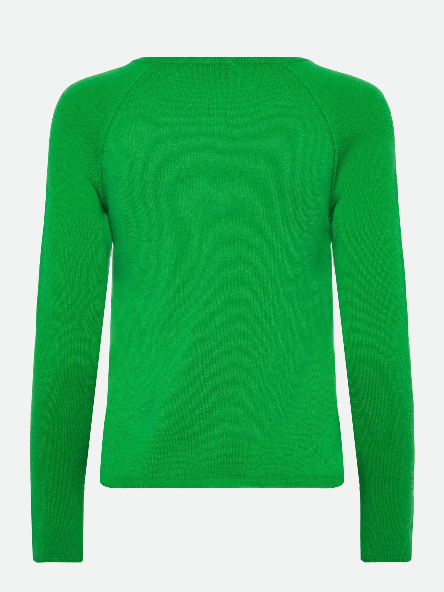 RWLaica Cashmere langærmet Raglan Cardigan med rund hals og knapper