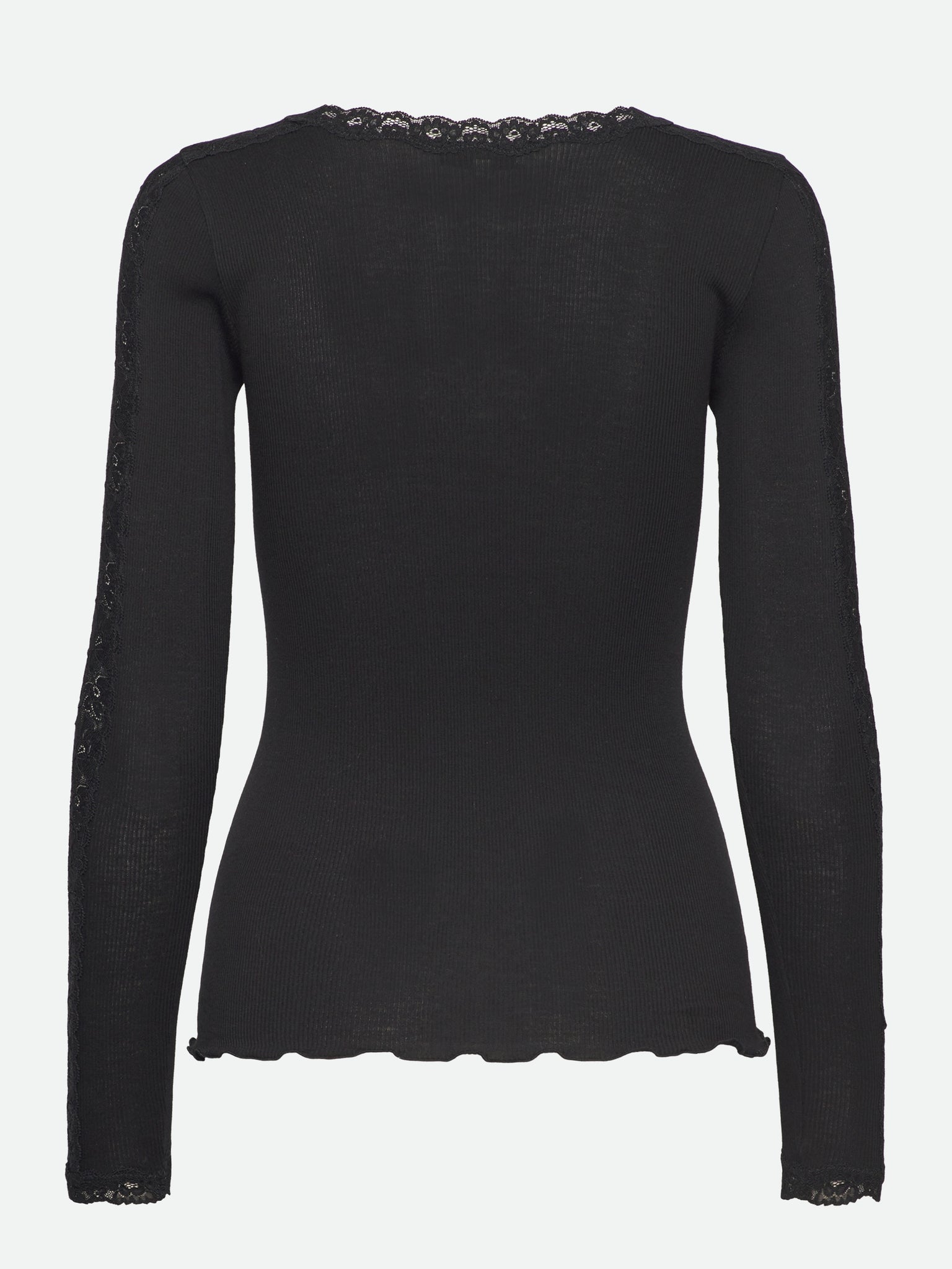 RWBernadine Organic Long Sleeve O-neck Lace T-shirt T-SHIRT LS Rosemunde Woman