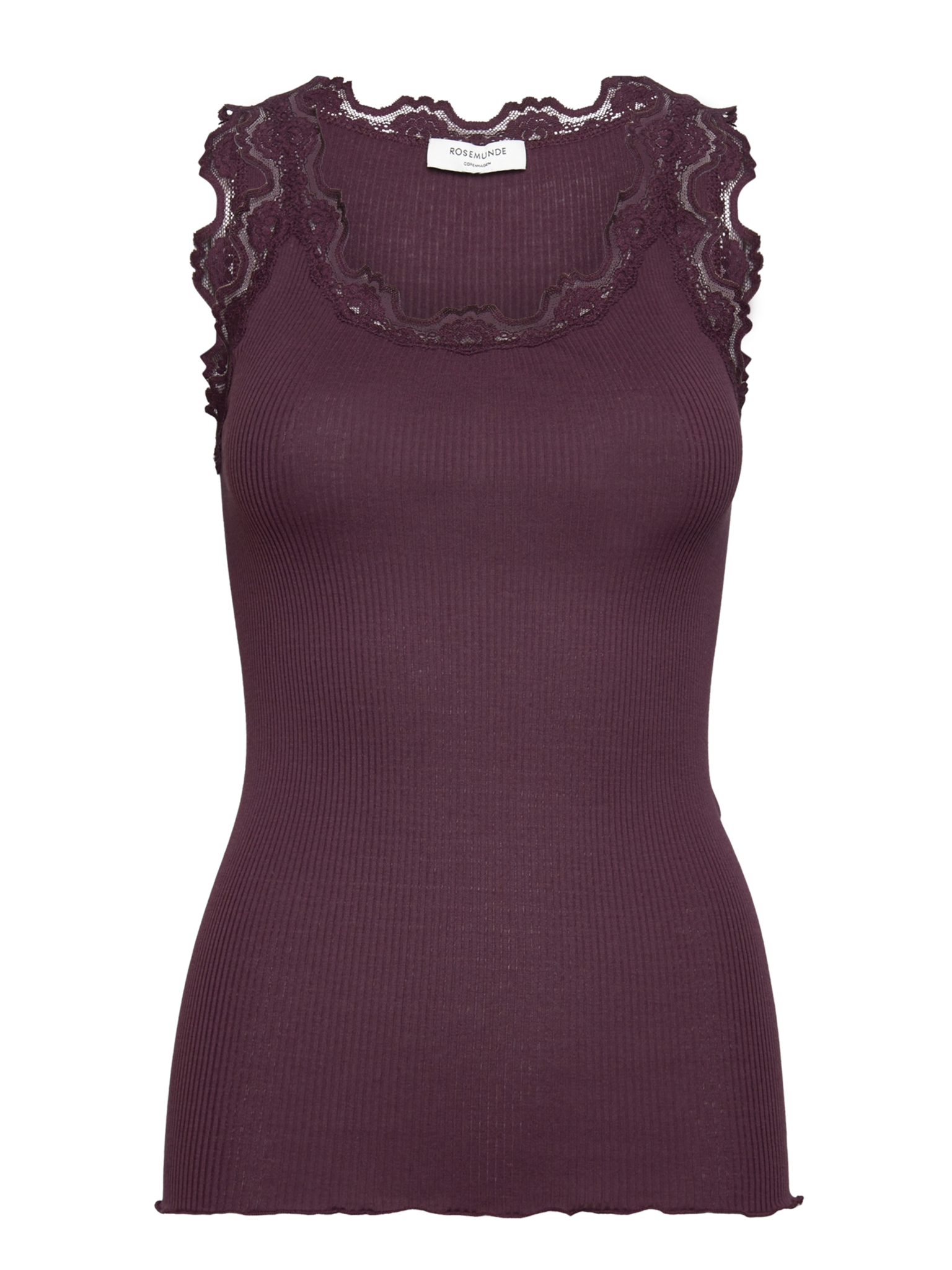 RWBabette Silk SL U-neck Long Lace Top