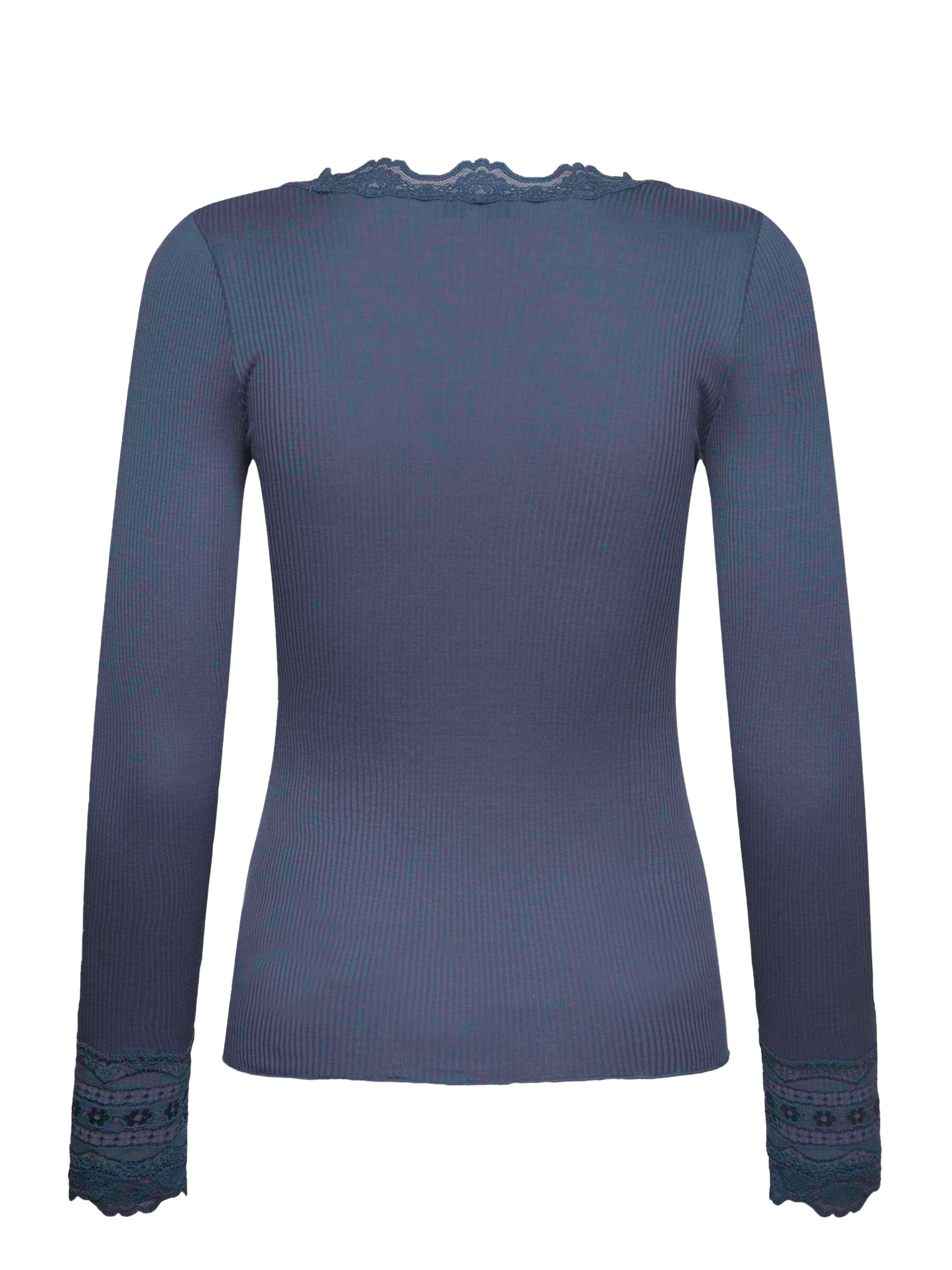 RWBenita Silk Long Sleeve O-neck Lace T-shirt
