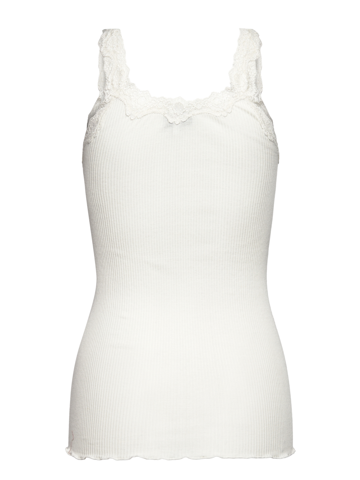 RWBabette Silke SL-top med dyp rygg og blonder