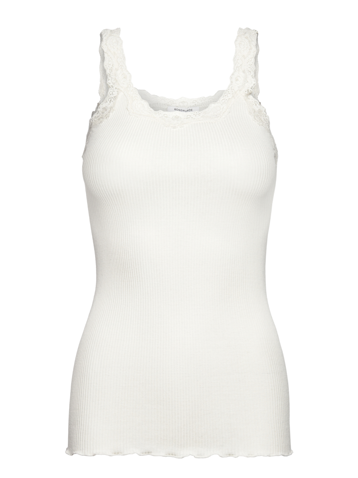 RWBabette Silke SL-top med dyp rygg og blonder