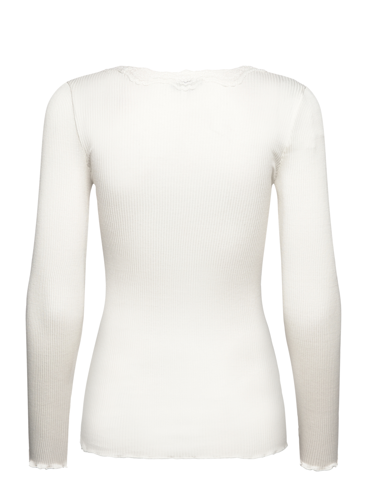 RWBabette Silke Langærmet T-shirt med U-hals og blonde
