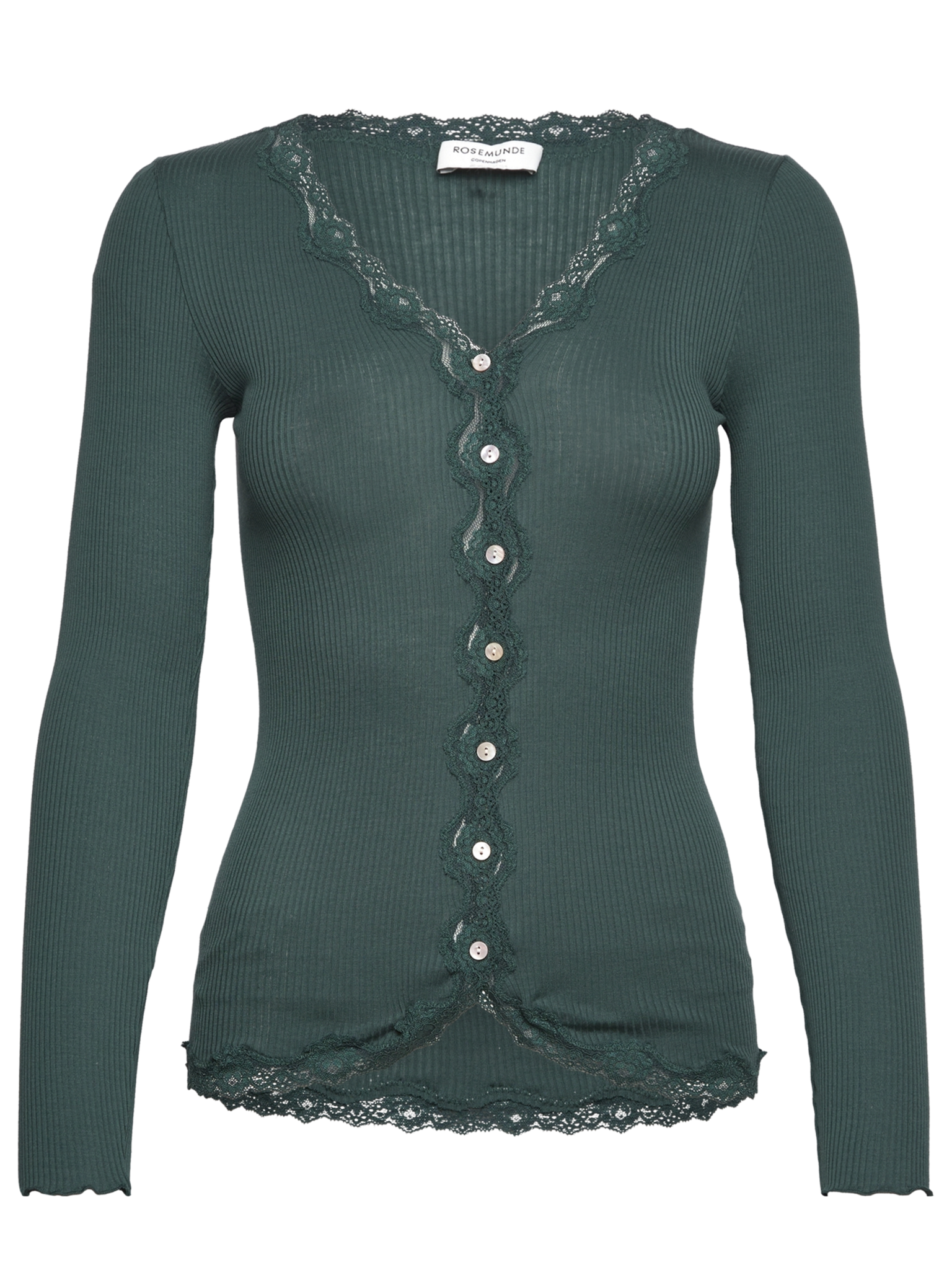 RWBabette Silk LS V-neck Lace Cardigan