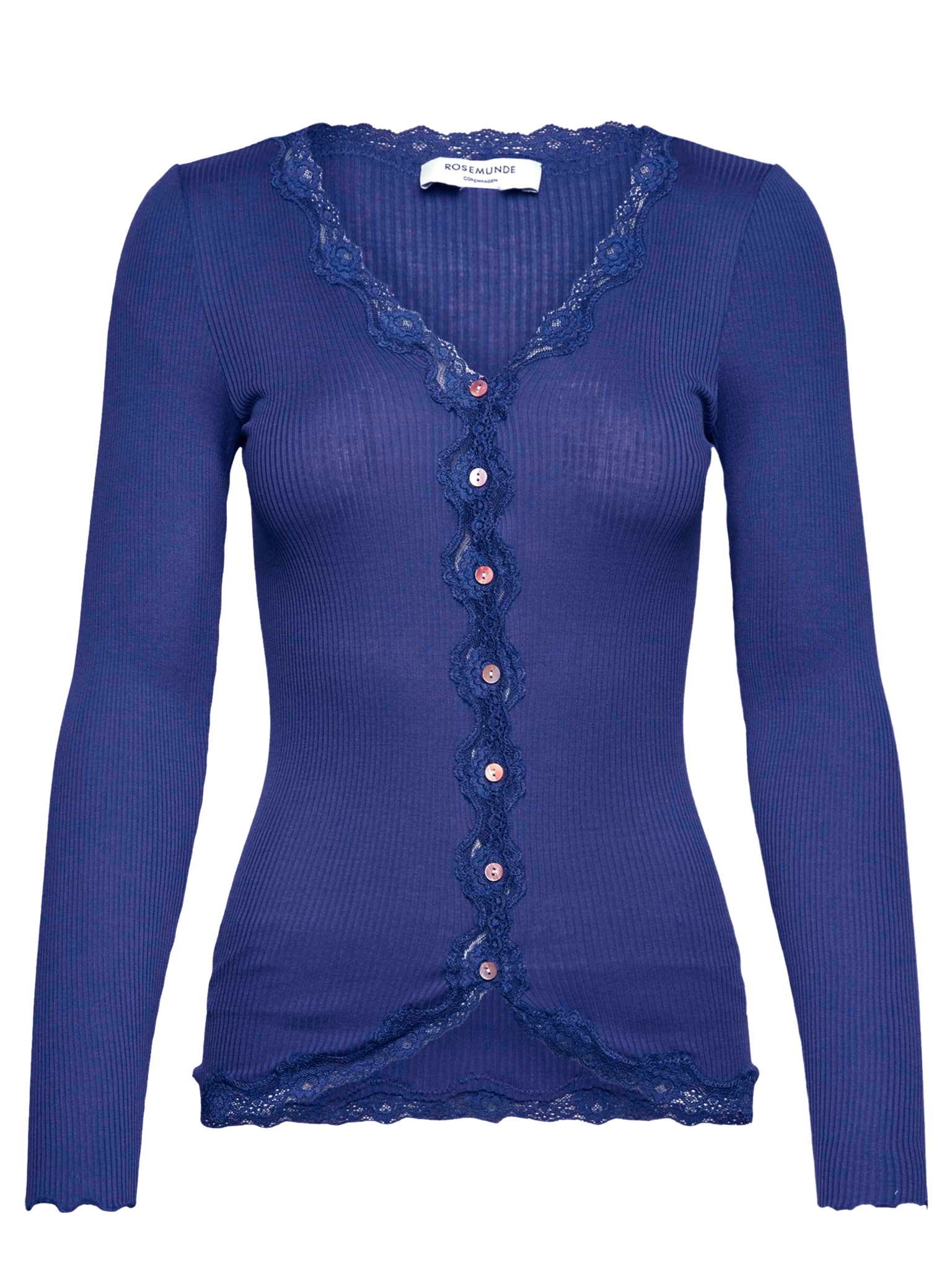 RWBabette Silk LS V-neck Lace Cardigan