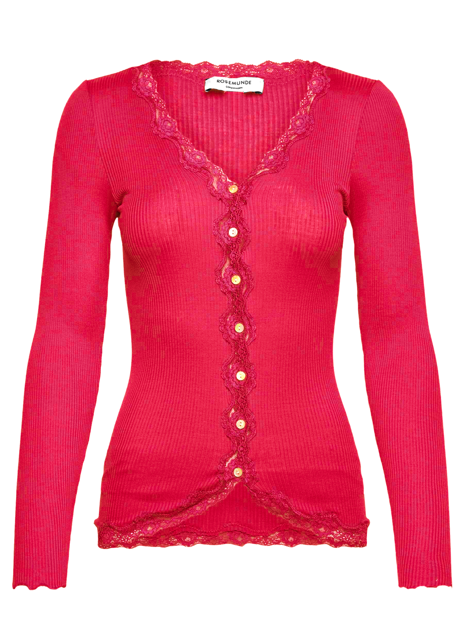 RWBabette Silk LS V-neck Lace Cardigan