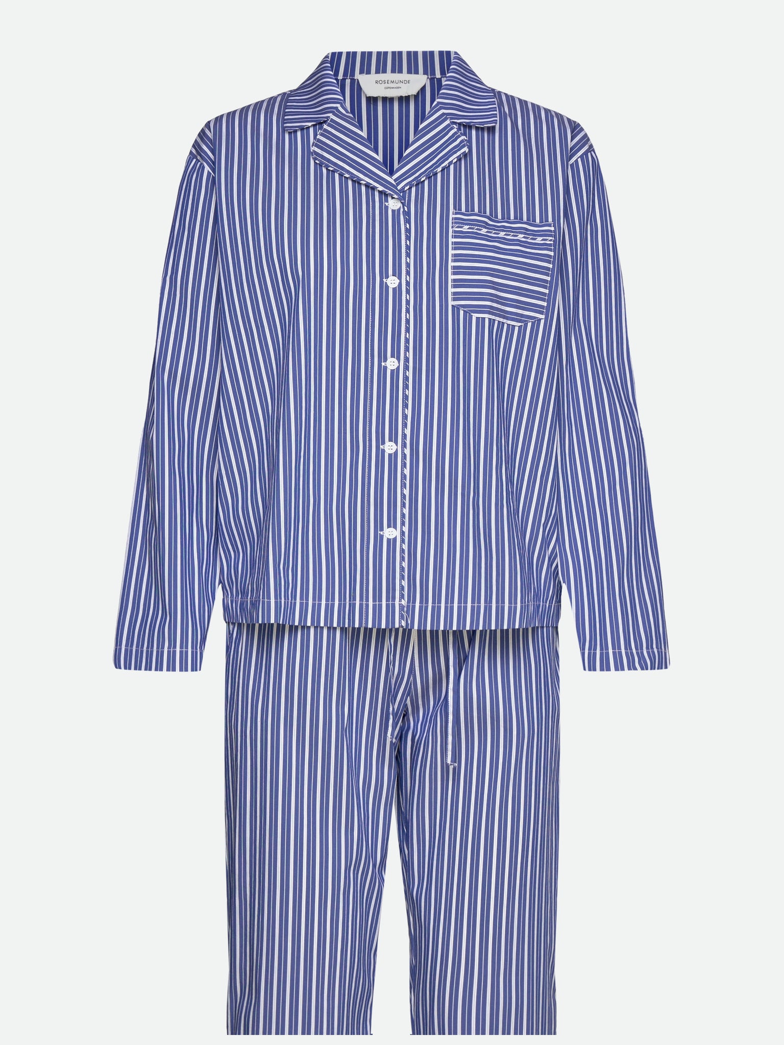 Night set Nightwear Rosemunde Woman XS blue white stripe print