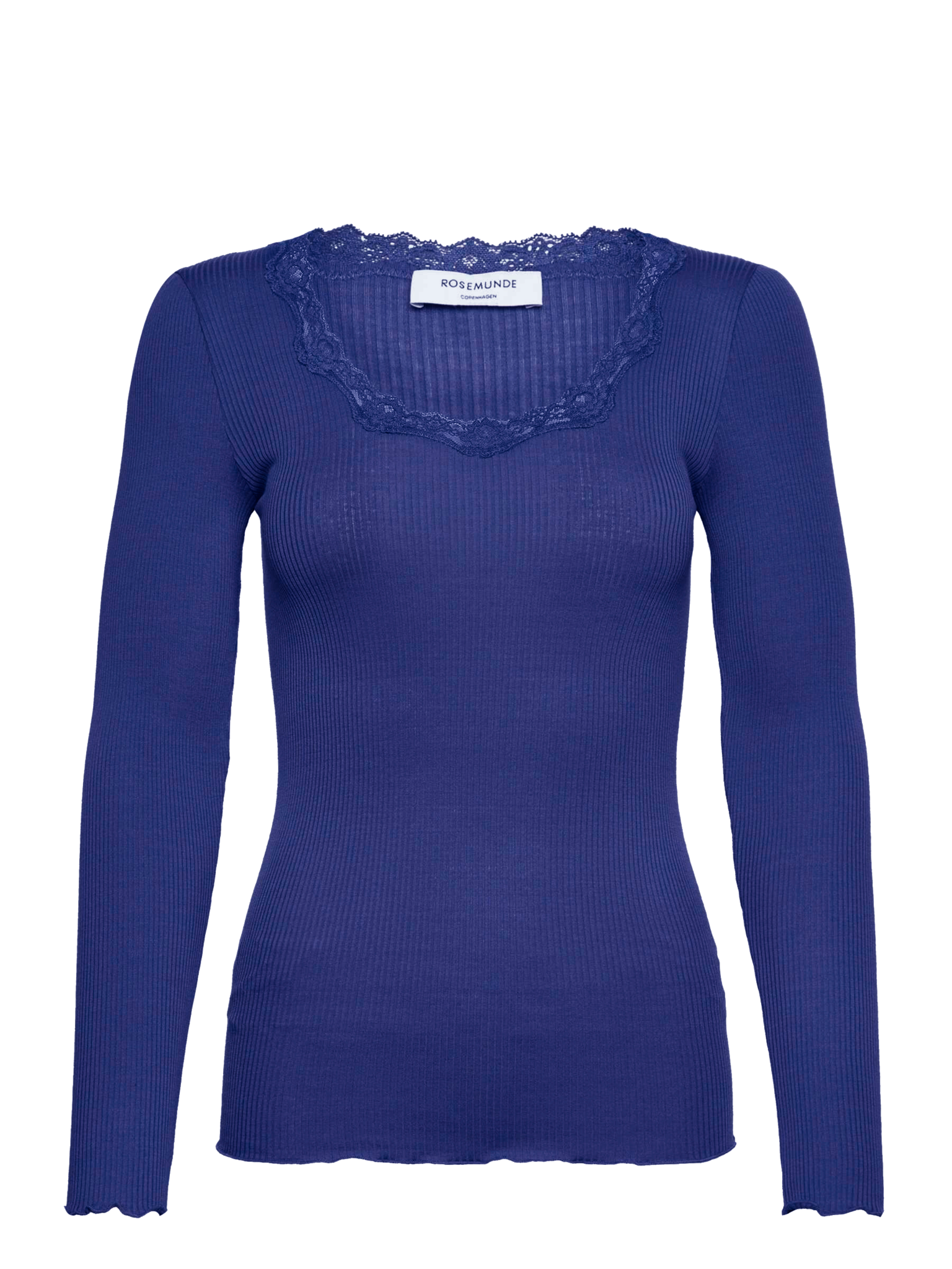 RWBabette Silk LS U-neck Lace T-shirt T-SHIRT LS Rosemunde Woman