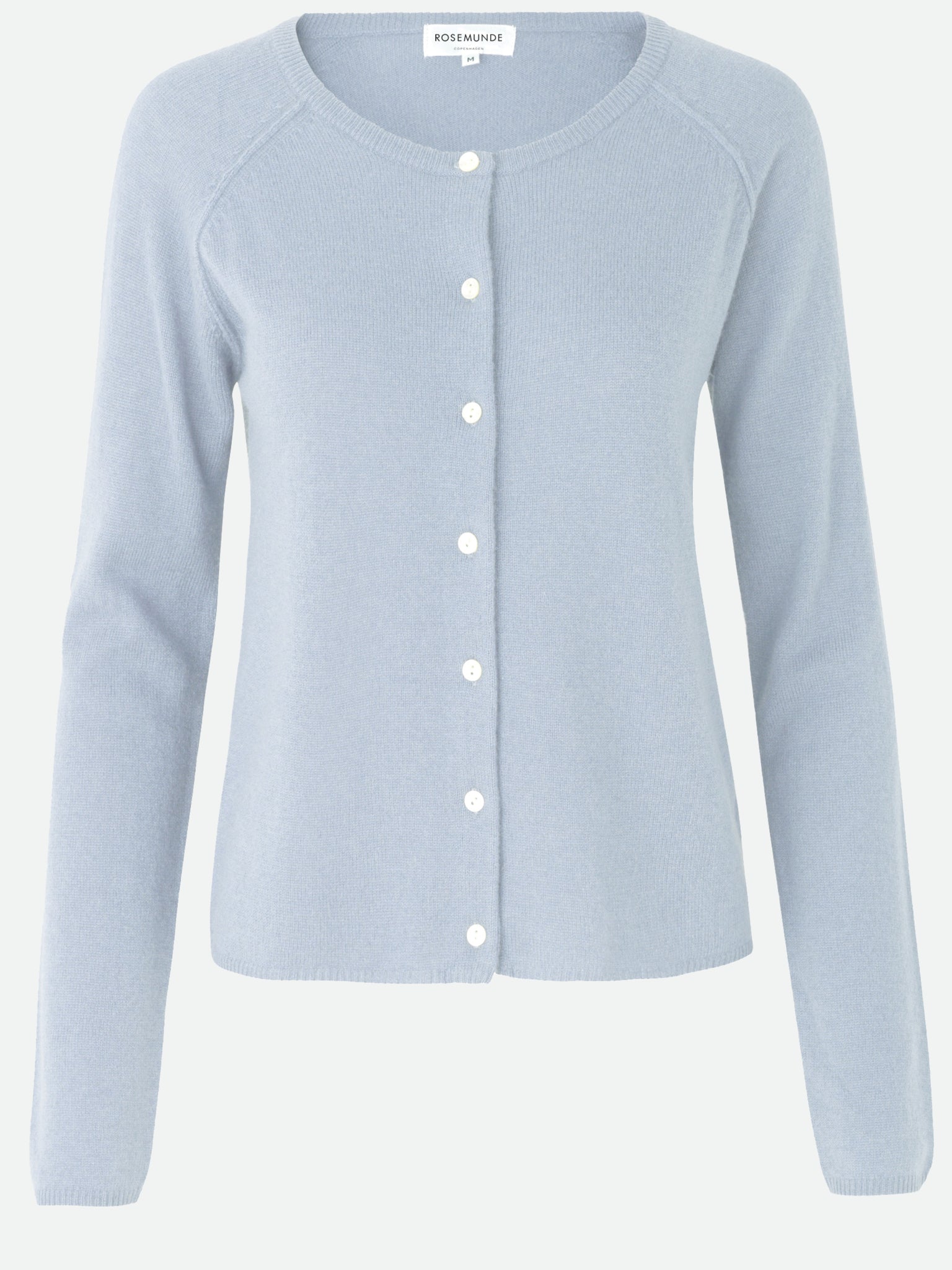 RWLaica kasjmier vest met lange mouwen, ronde hals en raglanmouwen