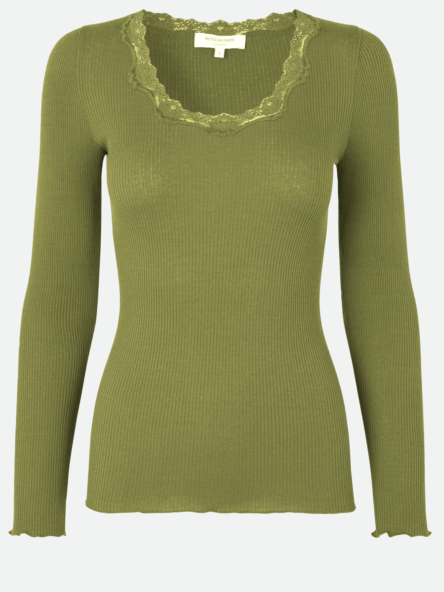 RWBabette Silk LS U-neck Lace T-shirt T-SHIRT LS Rosemunde Woman