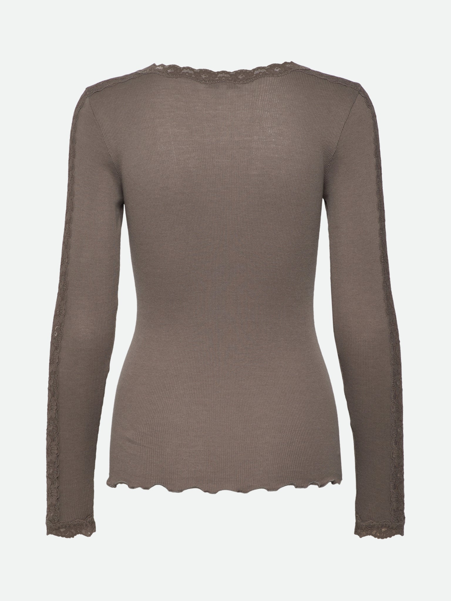 RWBernadine Organic Long Sleeve O-neck Lace T-shirt T-SHIRT LS Rosemunde Woman