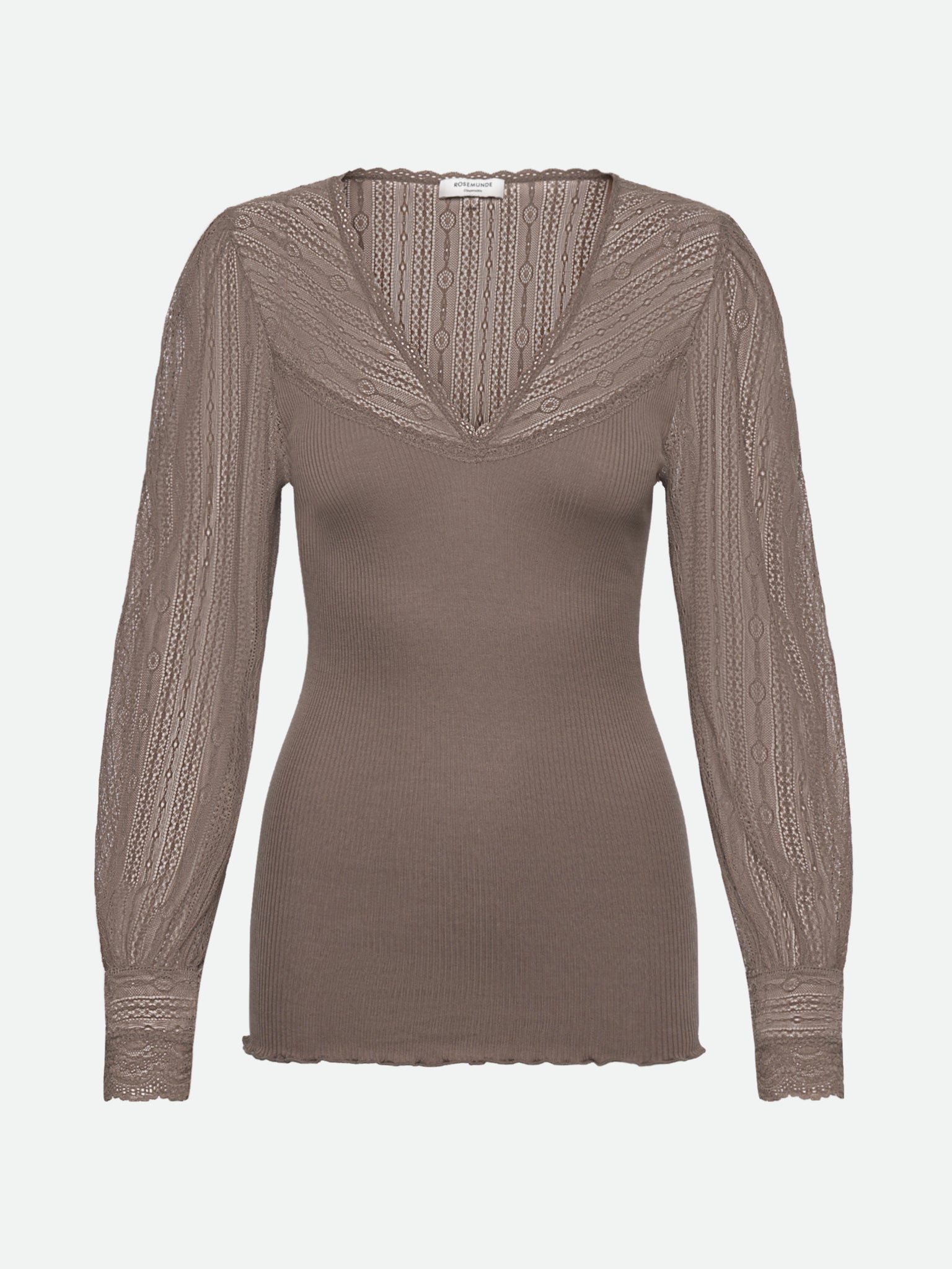 RWBeatha Silk LS V-neck T-shirt T-SHIRT LS Rosemunde Woman XS falcon