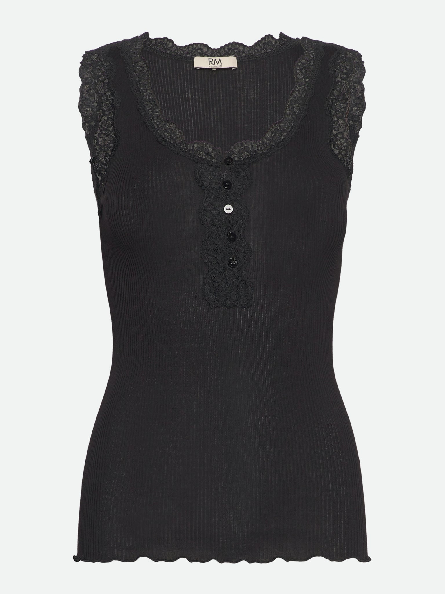 RMWBalta SL Regular Placket Top TOP Rosemunde Woman XXS black