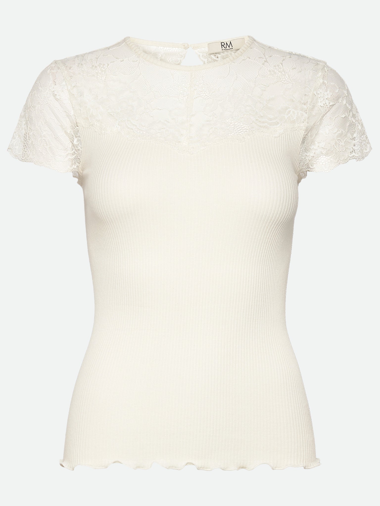 RMWBea lace heartshape SS top T-shirt Rosemunde Woman XS ivory
