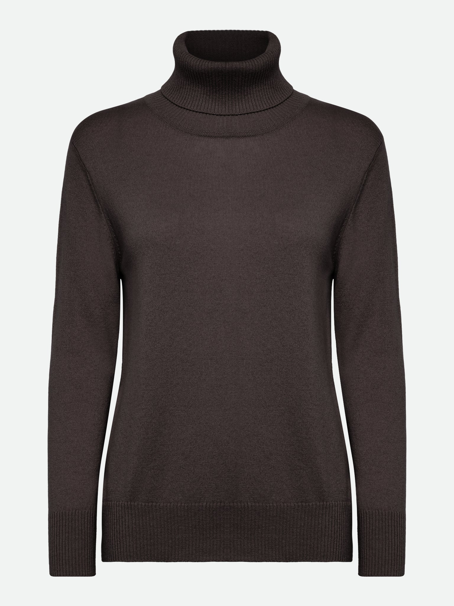 RWLaica Cashmere LS Roll Neck Pullover Rosemunde Woman XS dark espresso