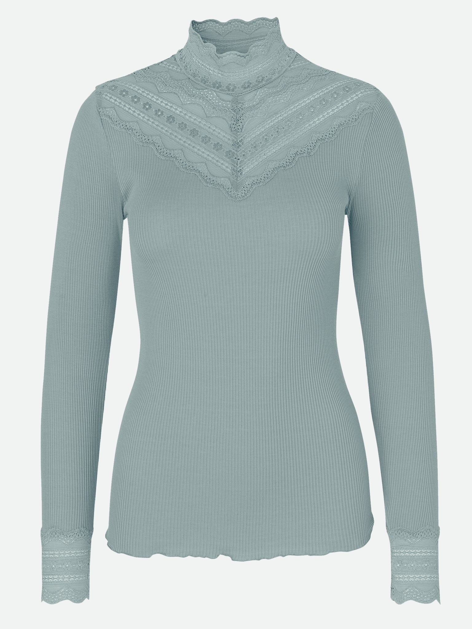 RWBenita Silk LS Lace T-neck T-shirt T-SHIRT LS Rosemunde Woman