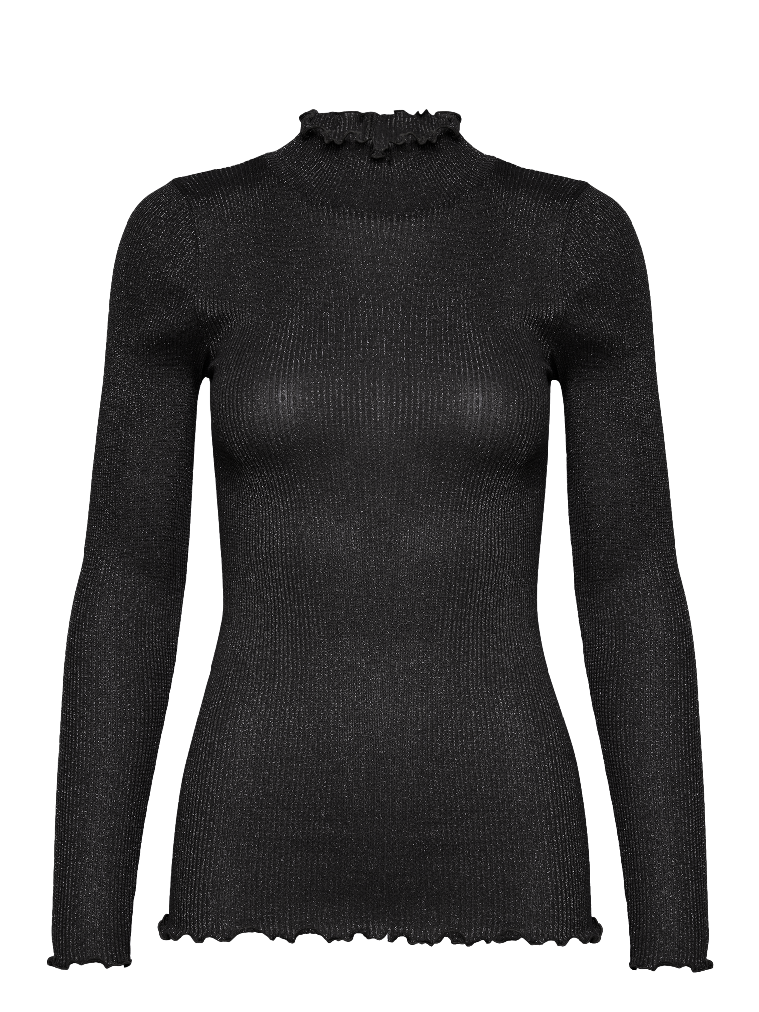 RWBoston Lurex Long sleeev T-neck T-shirt T-SHIRT LS Rosemunde Woman XS black