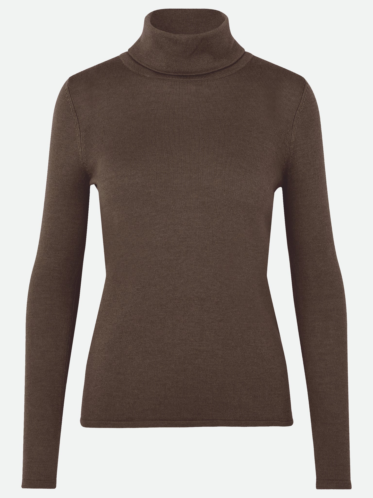 RMWSofia Wool Long Sleeve Roll-neck Pullover Pullover Rosemunde Woman XS brown grey mel