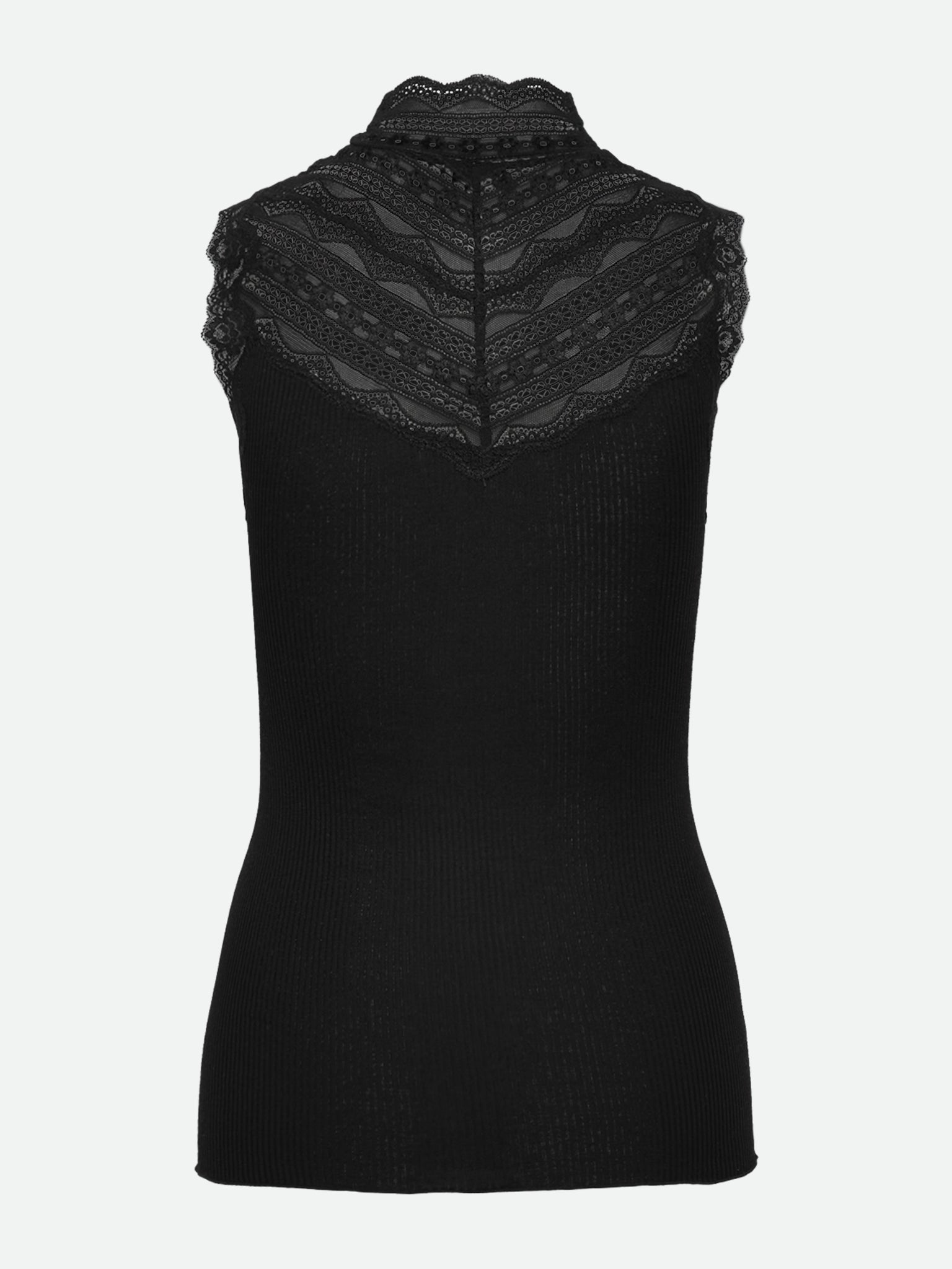 RWBenita Silk SL Turtleneck Lace Top TOP Rosemunde Woman