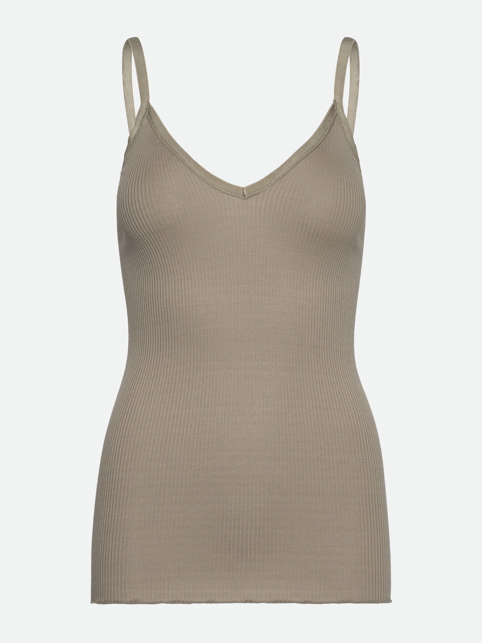 RWBelle Silk SL V-neck Elastic Top Top Rosemunde Woman XS laurel oak