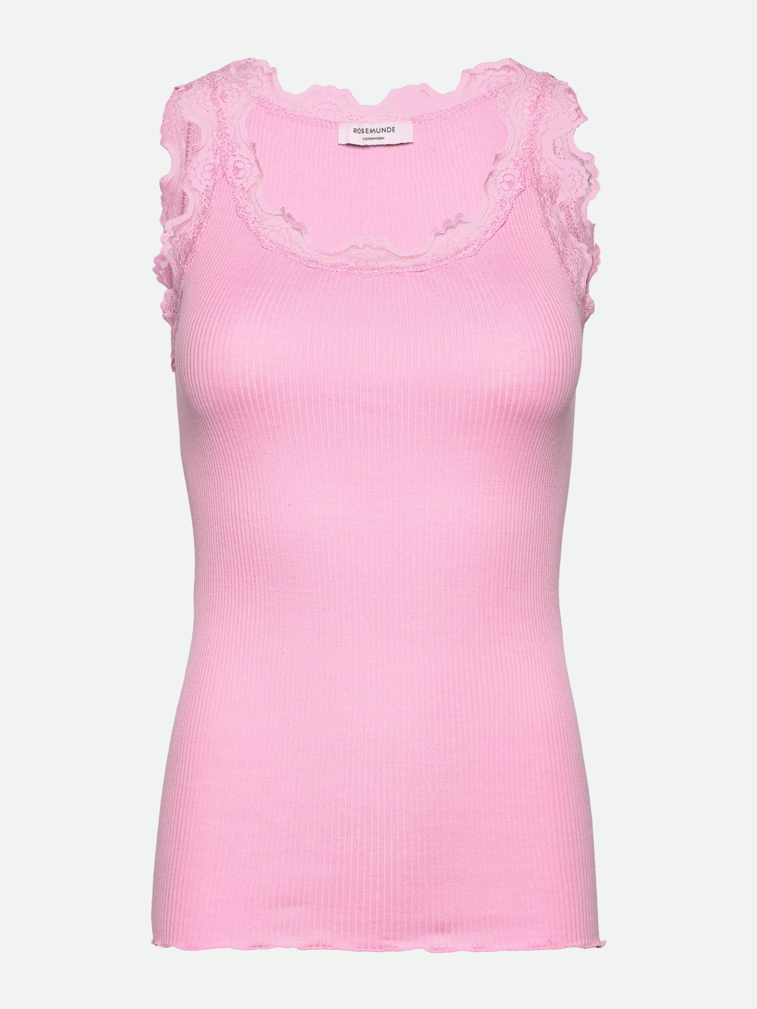 RWBabette Silk SL U-neck Long Lace Top TOP Rosemunde Woman XS prism pink