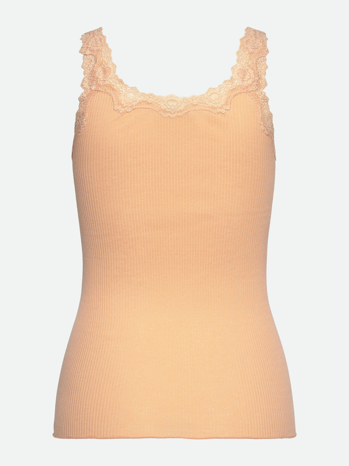RWBabette Silke SL-top med dyp rygg og blonder