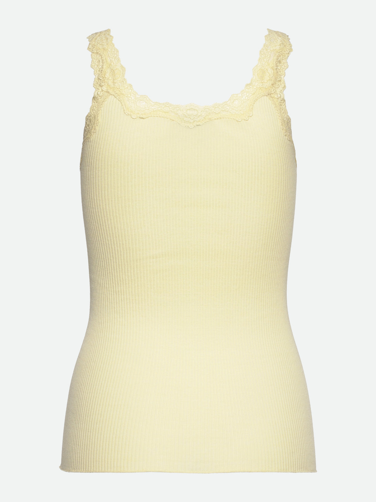 RWBabette Silke SL-top med dyp rygg og blonder