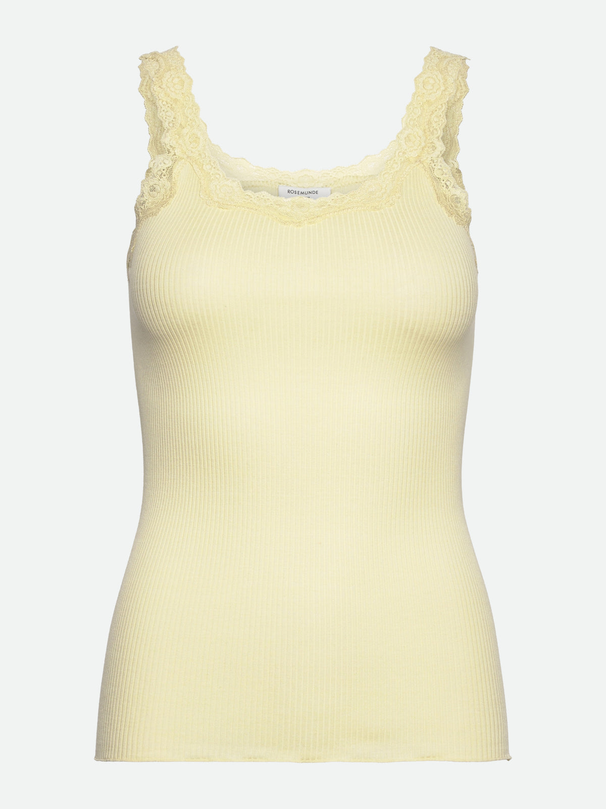 RWBabette Silke SL-top med dyp rygg og blonder