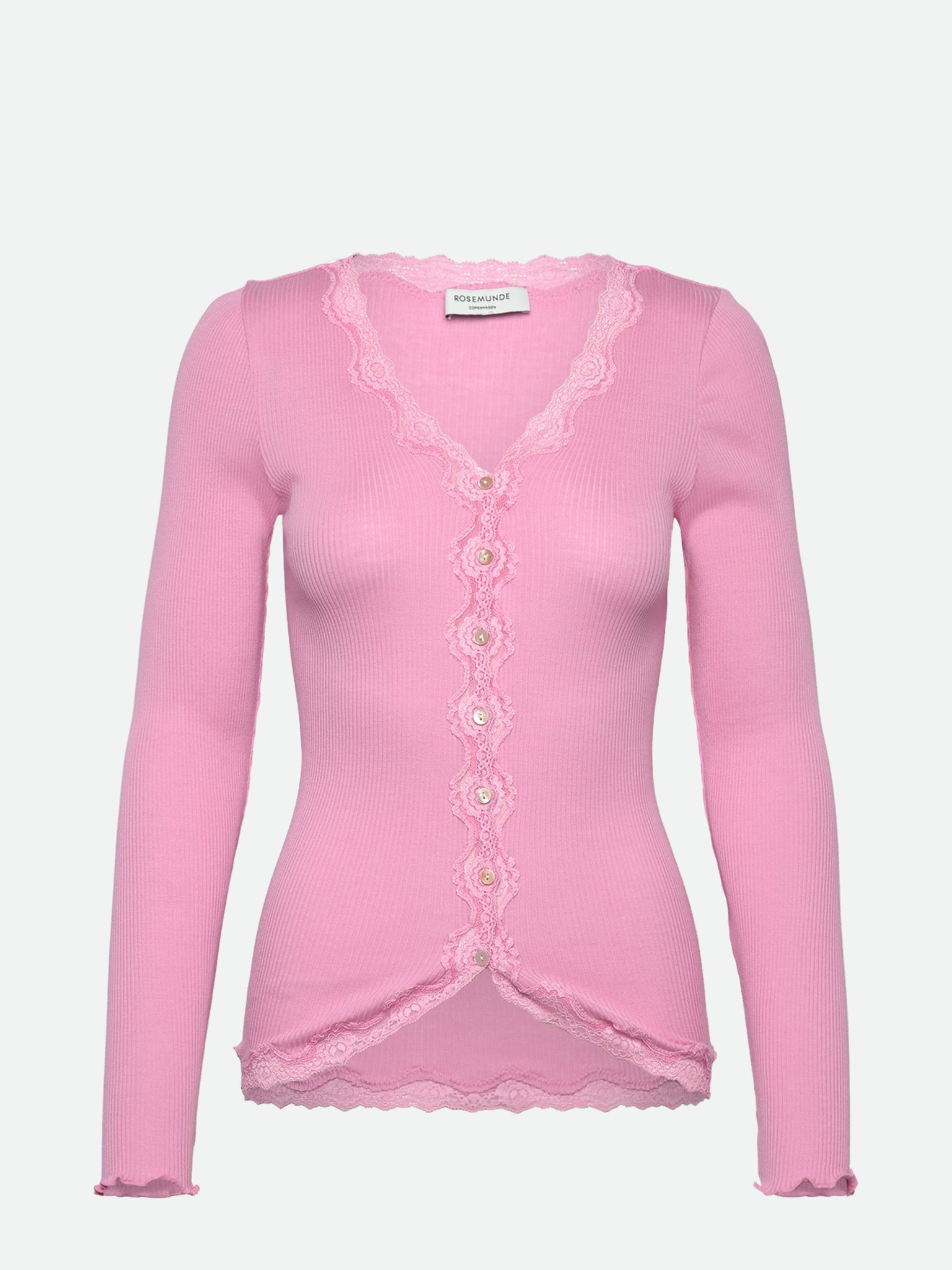 RWBabette Silk LS V-neck Lace Cardigan