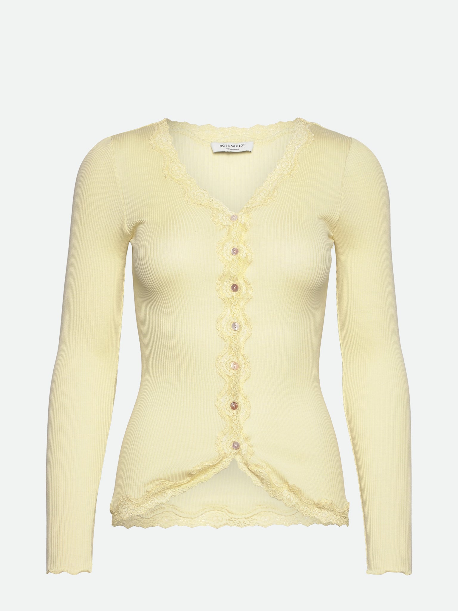 RWBabette Silk LS V-neck Lace Strickjacke