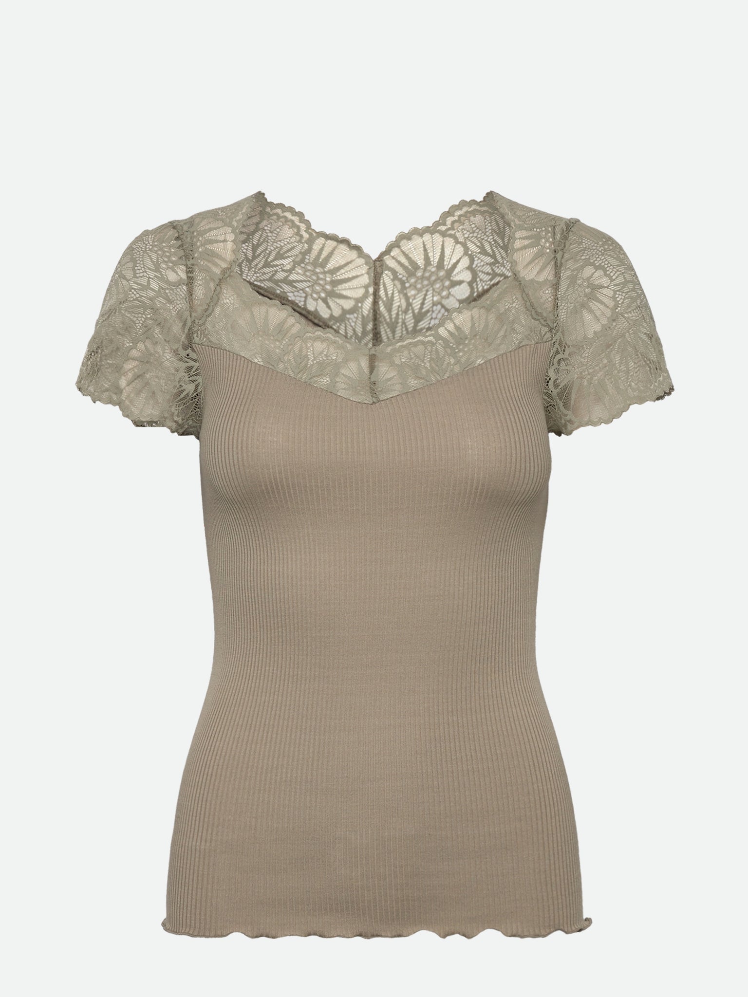 RWBeatha Silk Capsleeve T-shirt T-SHIRT SS Rosemunde Woman XS laurel oak