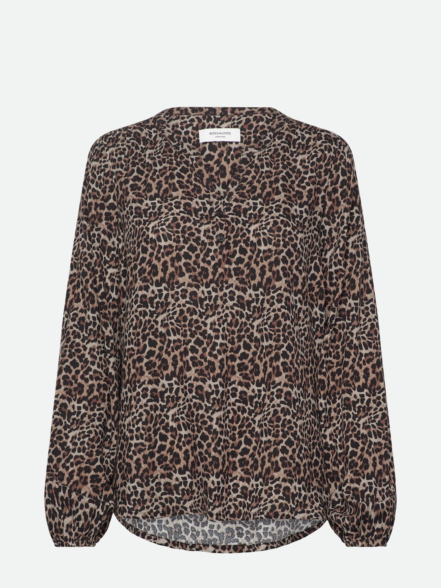 RWElif LS V-neck Long Blouse Blouse Rosemunde Woman 34 leopard print